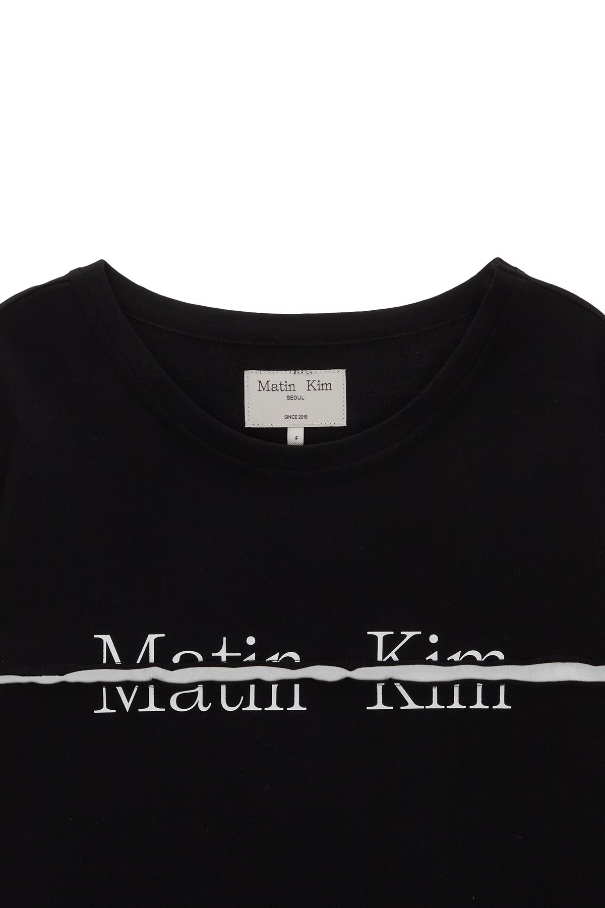【Matin Kim】 LOGO CUTTED LAYERED TOP ★韓国発 MUSINSA公式 | MATIN KIM [追加20％OFF] LOGO CUTTED LAYERED