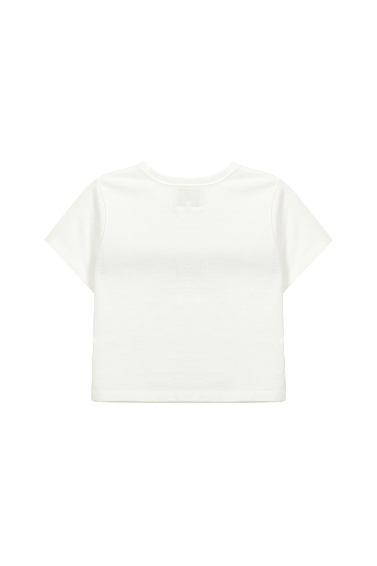 ★Matin Kim★ LOGO CUTTED CROP TOP IN WHITE MK2400TS002MWH Matin Kim Matin Shade Logo Crop Top In White | Basic Tees