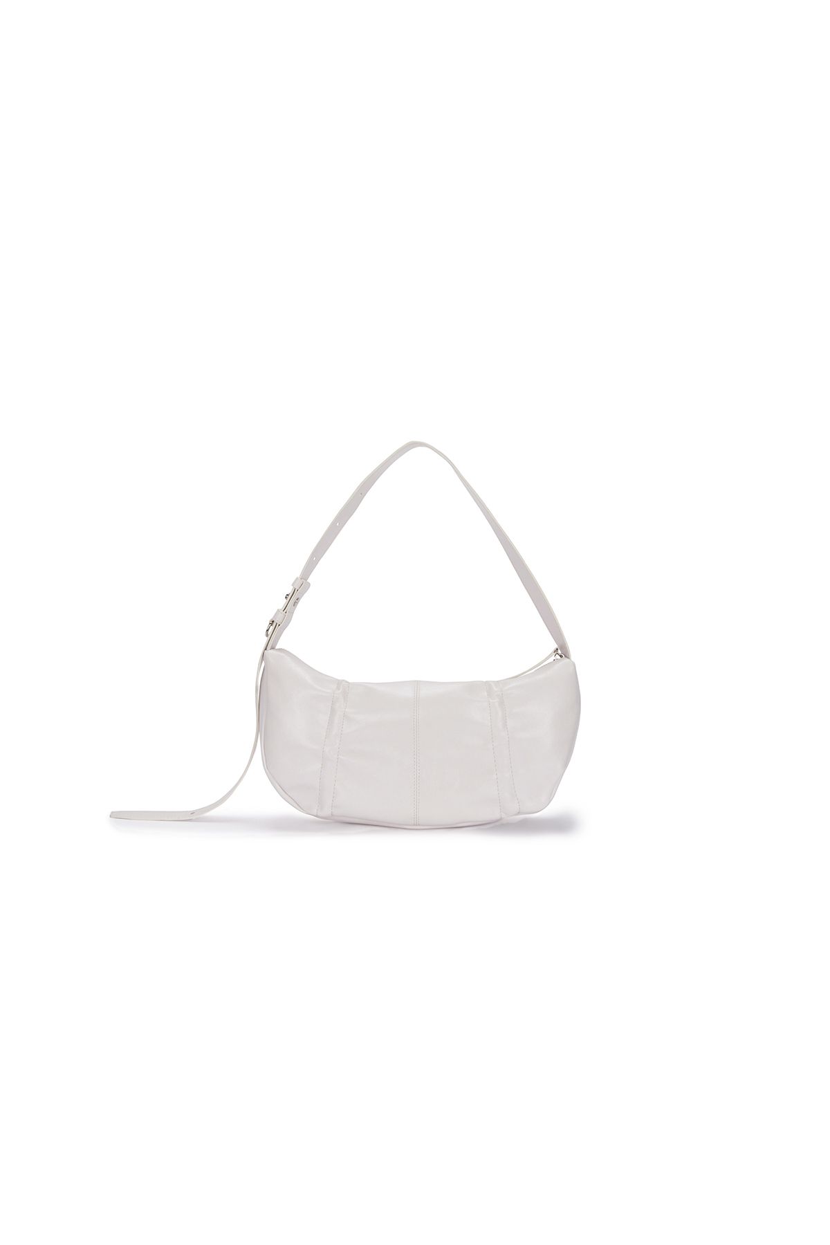 MUSINSA公式 | MATIN KIM HALF SHIRRING RIBBON ROUND BAG IN IVORY