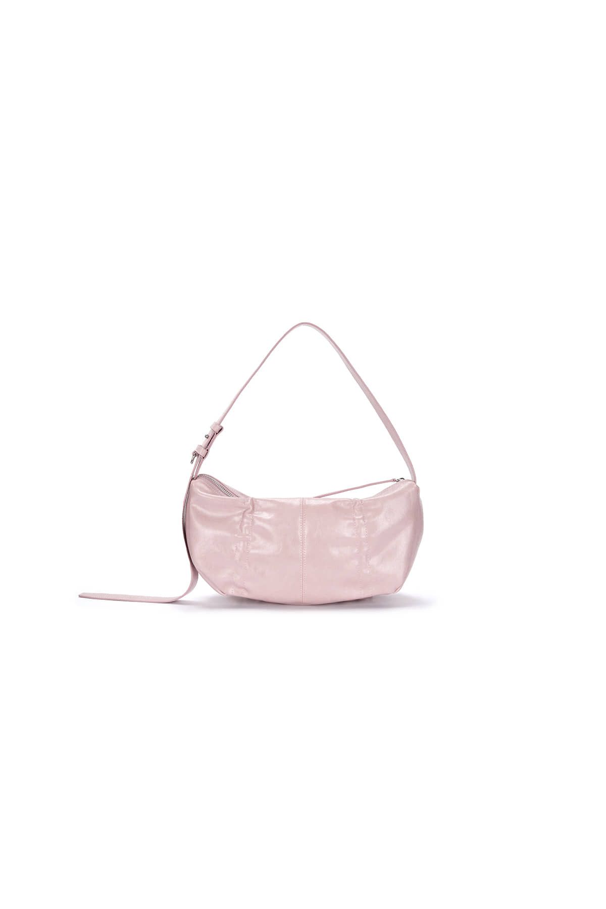 ○MATIN KIM○HALF SHIRRING RIBBON ROUND BAG 3色 リボン 人気