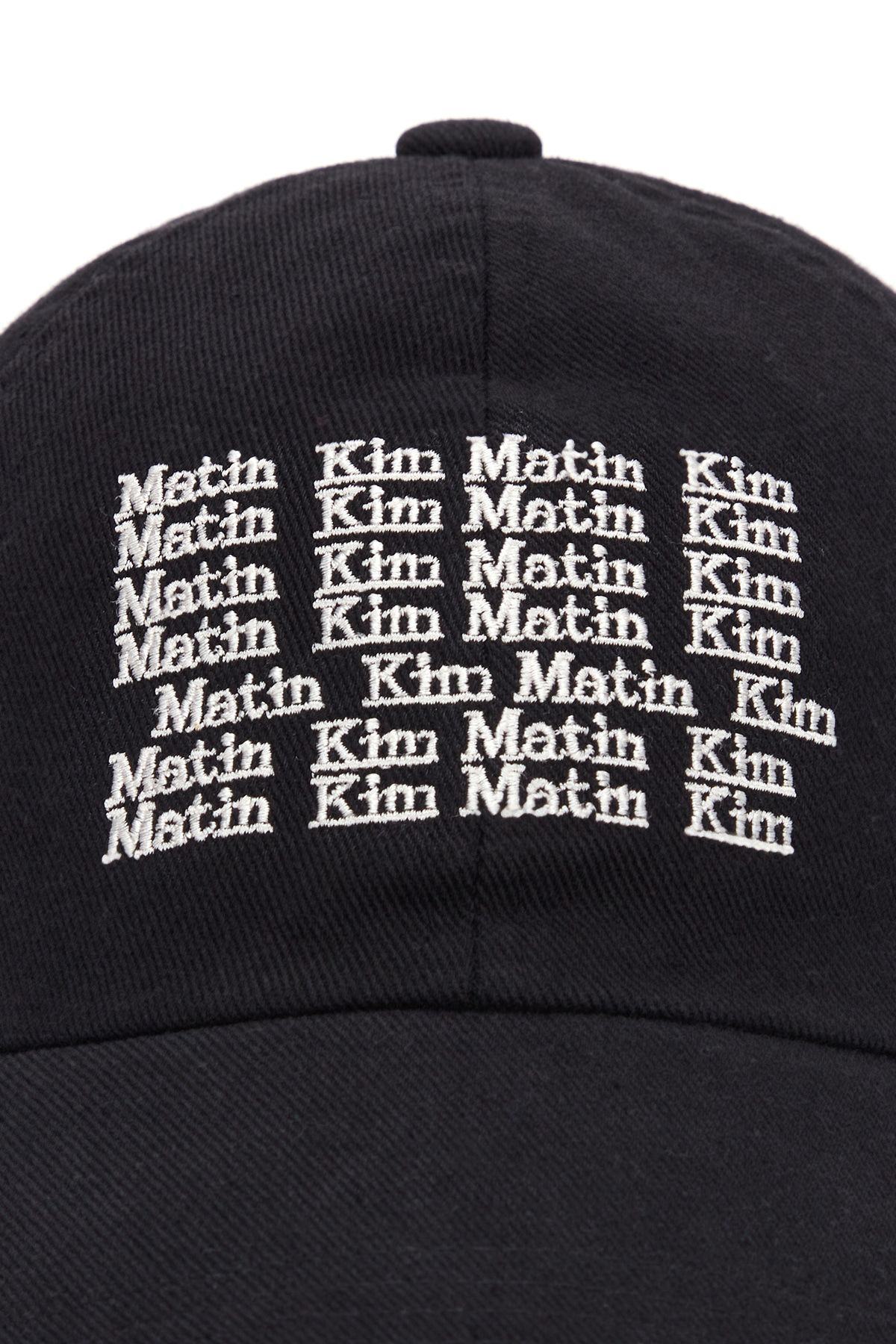 MUSINSA | MATIN KIM LETTERING WASHED BALL CAP IN BLACK