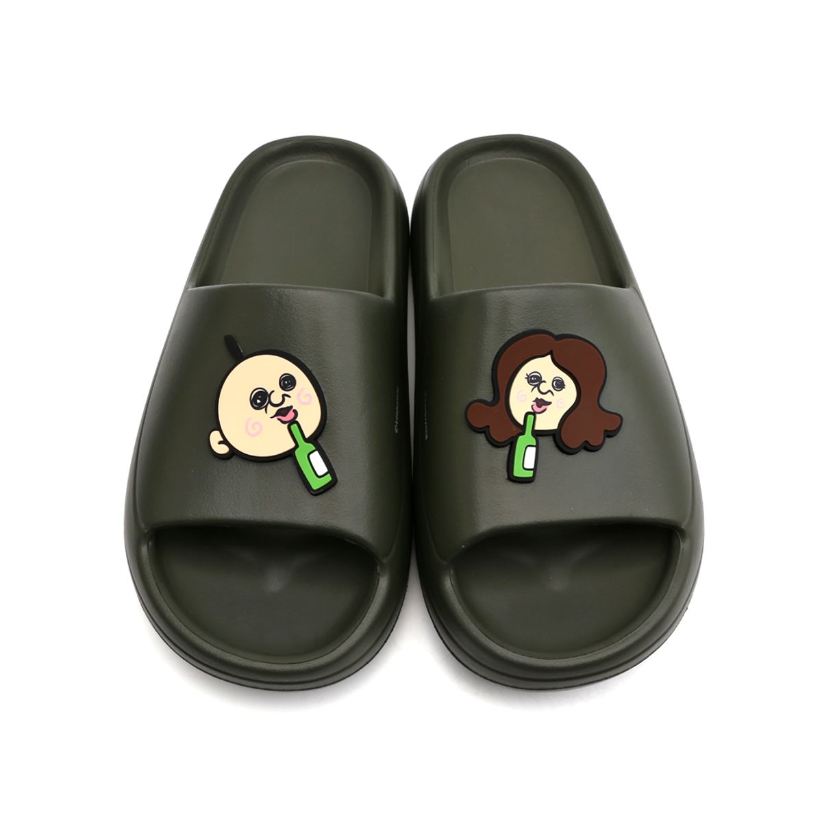 빵빵이의 일상(B2BANG) 빵빵이 옥지 소프트 슬리퍼 카키