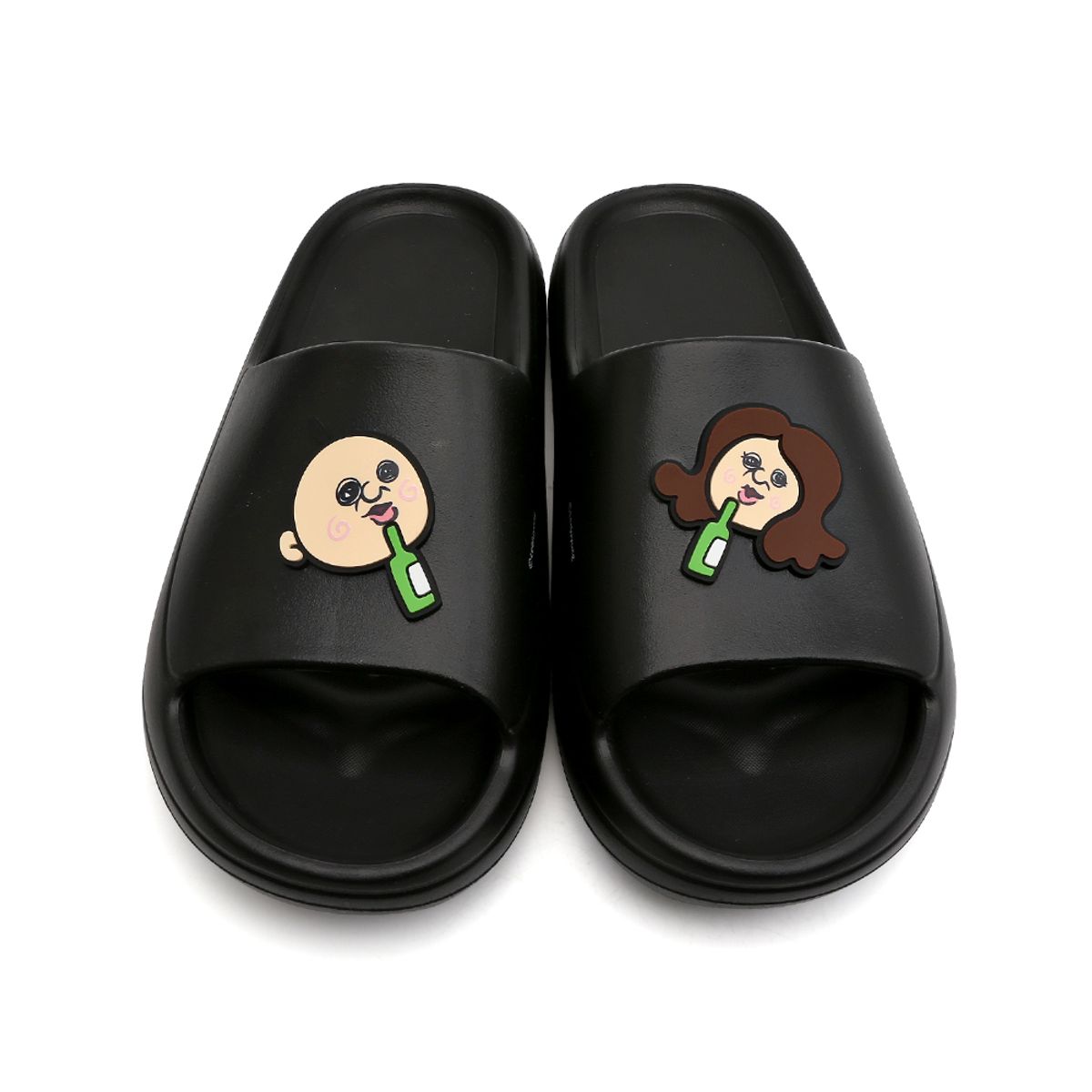 빵빵이의 일상(B2BANG) 빵빵이 옥지 소프트 슬리퍼 블랙