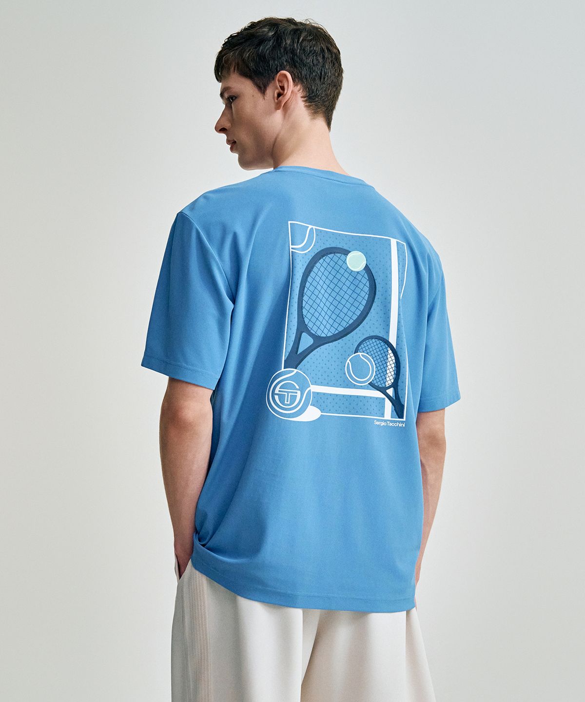 세르지오 타키니(SERGIO TACCHINI) U 레이프레쉬 캄포 피케 반팔 티셔츠 (Indigo)