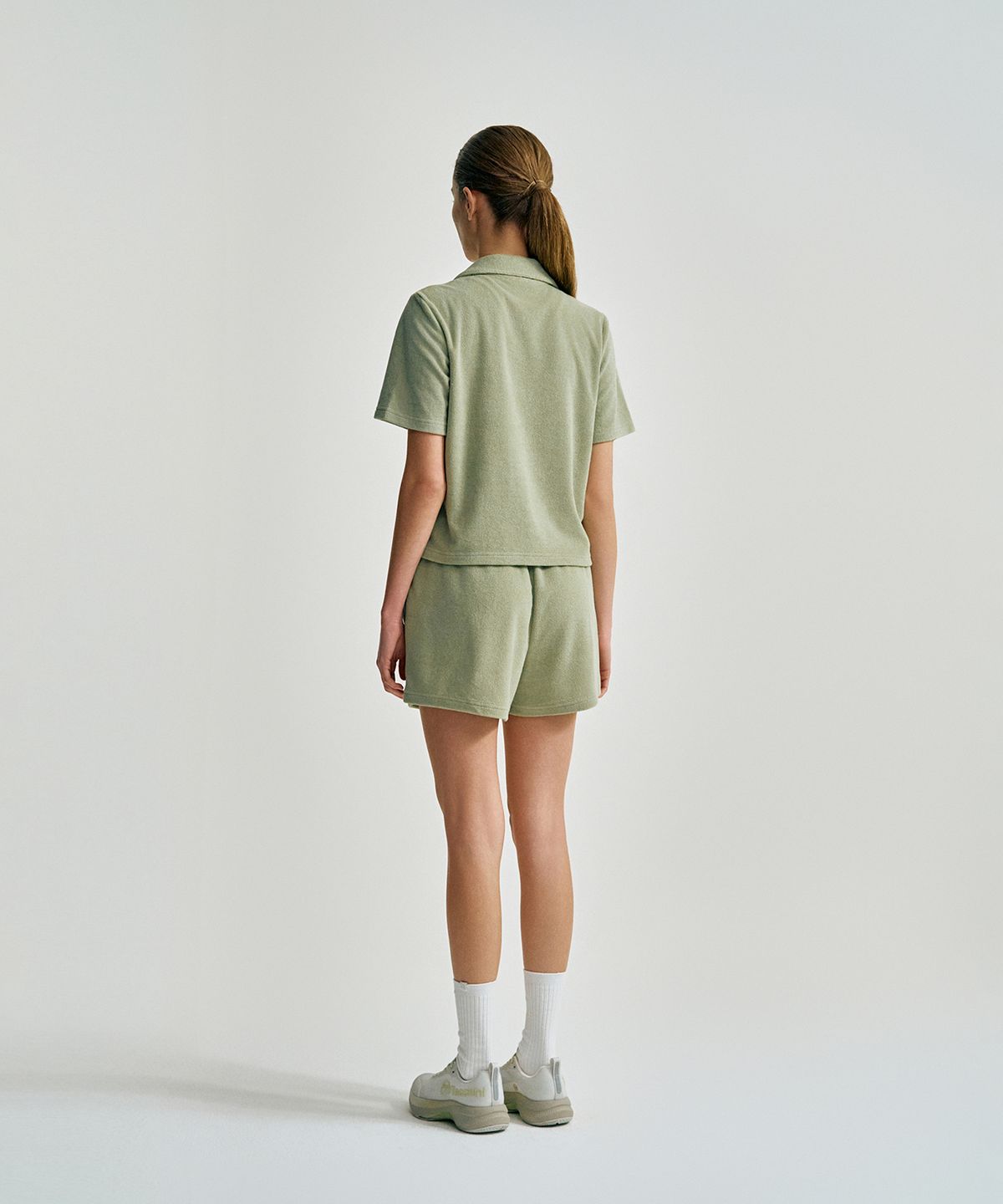 세르지오 타키니(SERGIO TACCHINI) W 에다 테리 릴렉스핏 반바지 (L.Green)