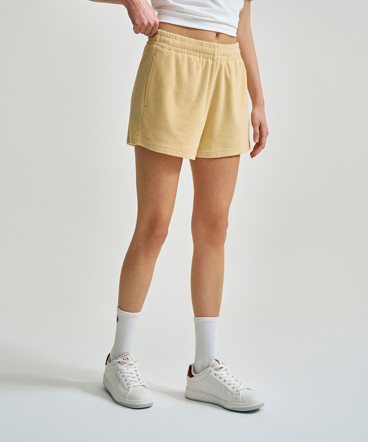 세르지오 타키니(SERGIO TACCHINI) W 에다 테리 릴렉스핏 반바지 (L.Yellow)