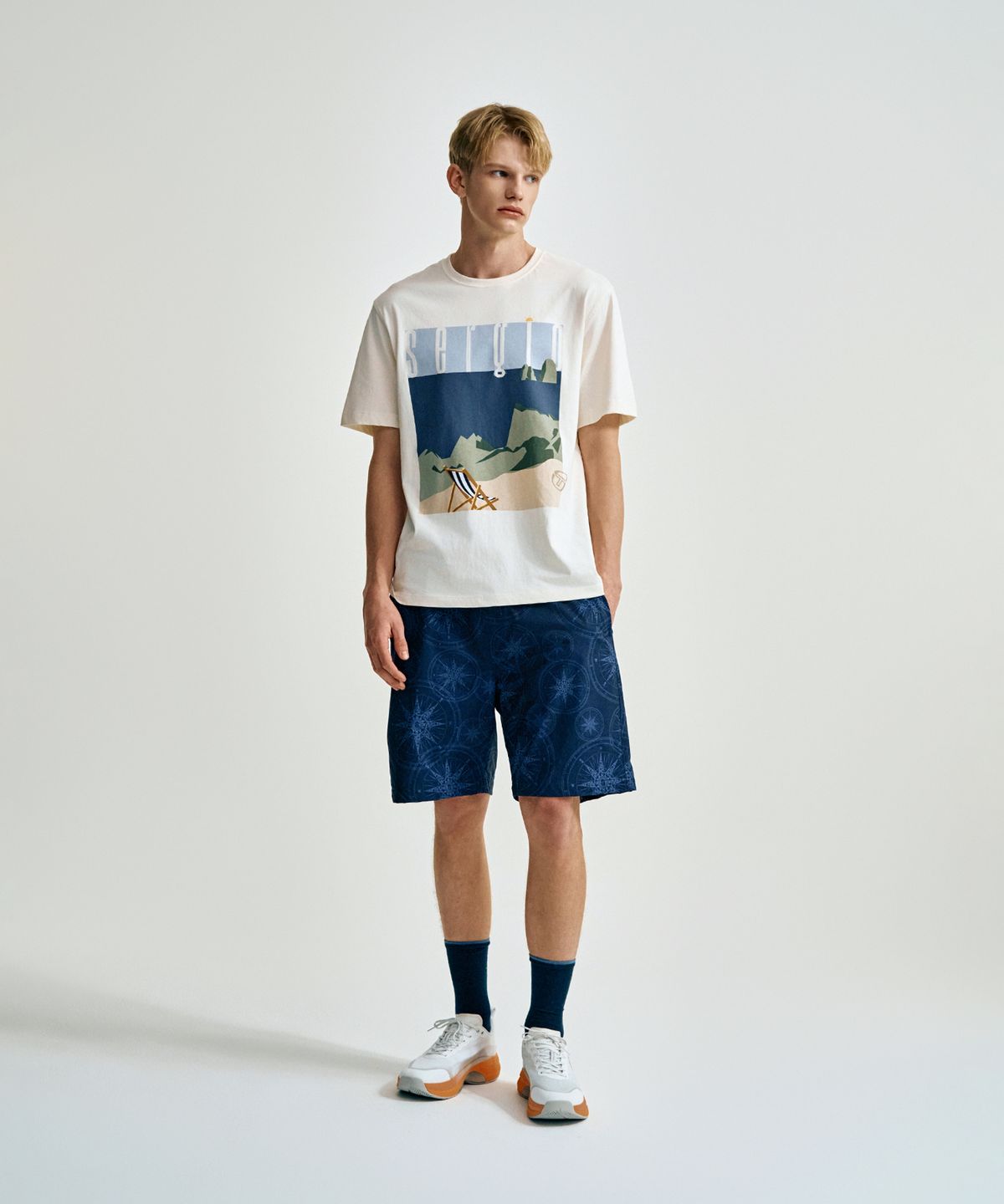 세르지오 타키니(SERGIO TACCHINI) M 팔리토 하이브리드 하프팬츠 (Navy)