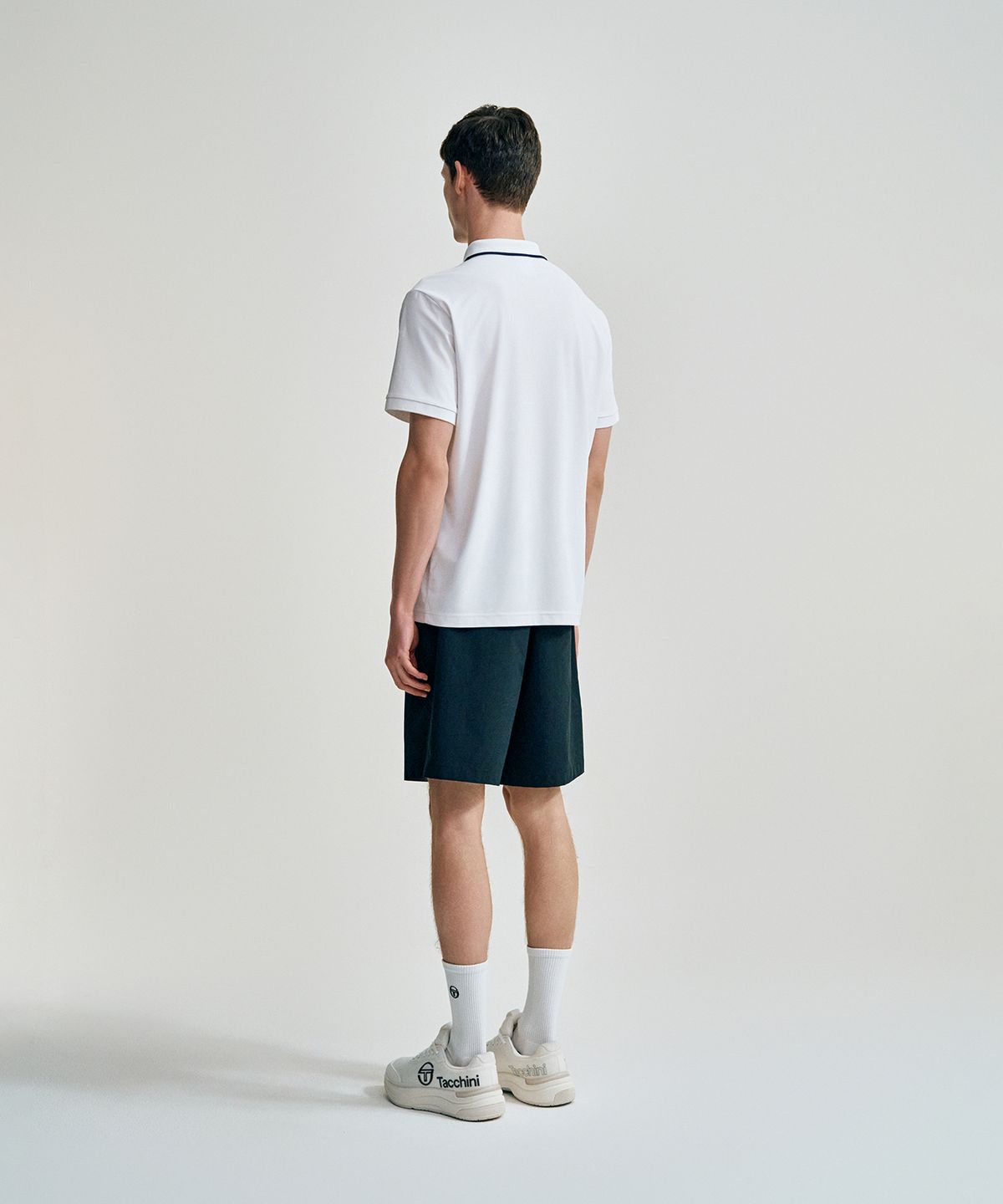 세르지오 타키니(SERGIO TACCHINI) M 레이프레쉬 레터링 피케 반팔 폴로 (White)