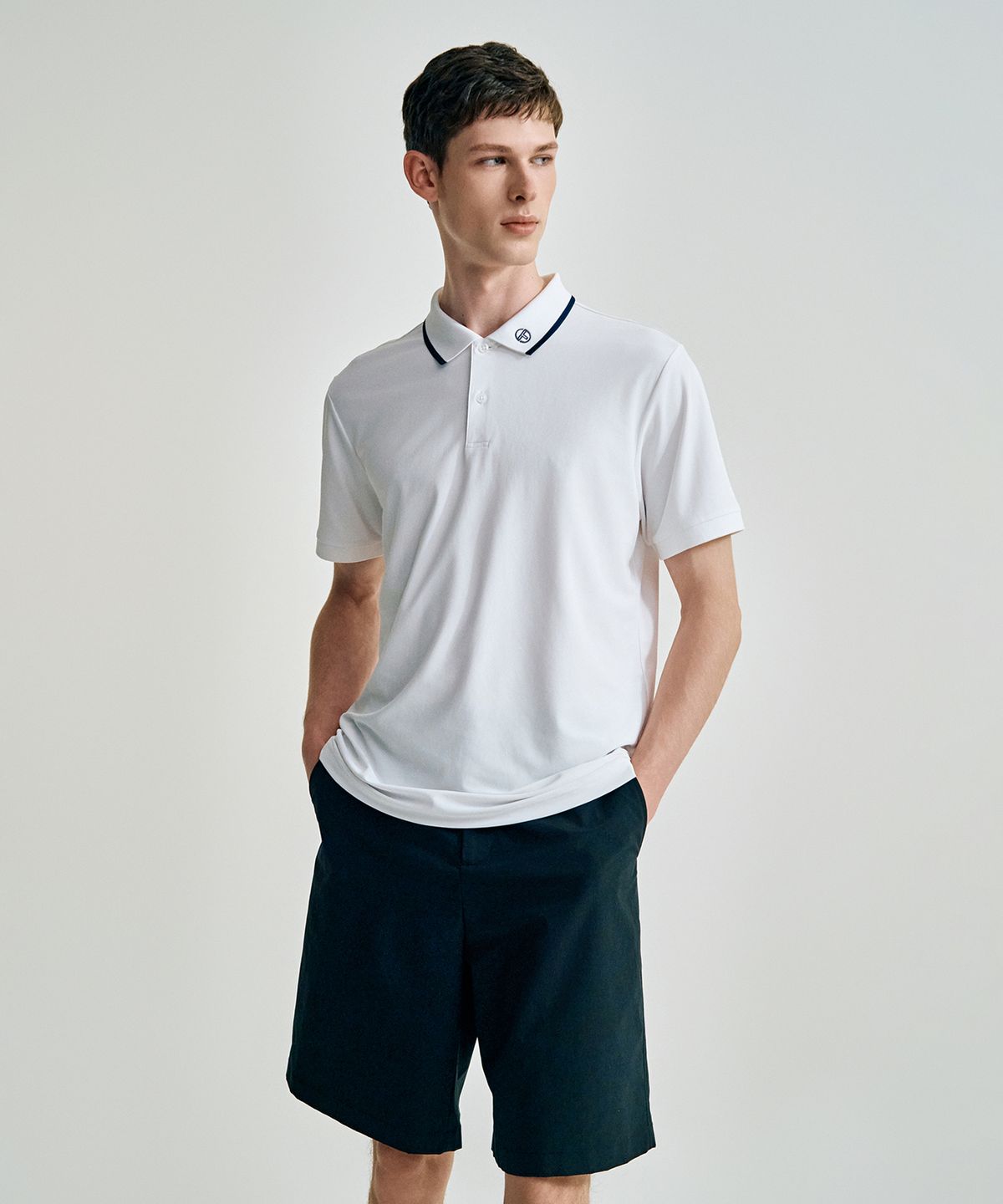 세르지오 타키니(SERGIO TACCHINI) M 레이프레쉬 레터링 피케 반팔 폴로 (White)