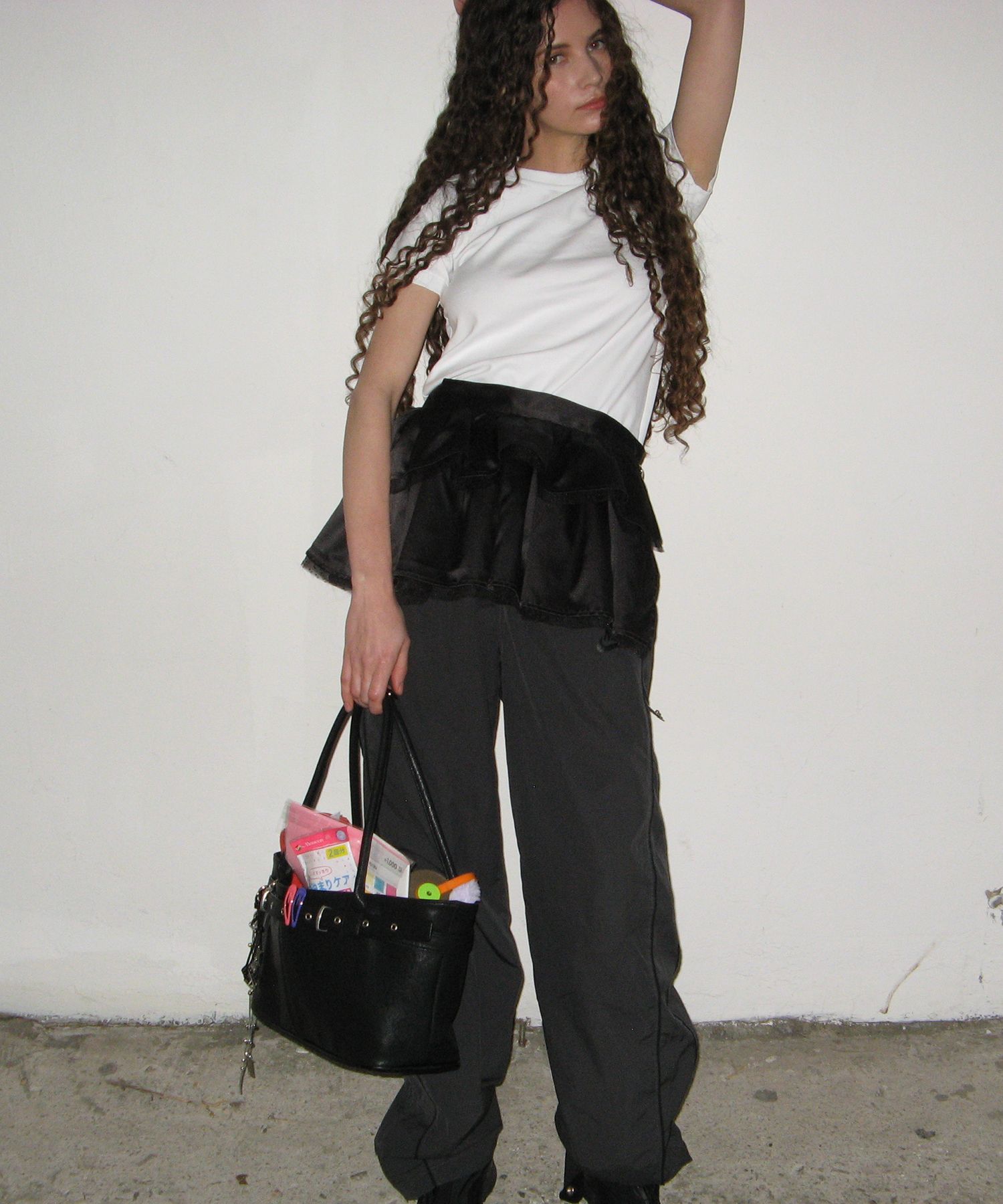 MUSINSA | YEOMIM belted boat bag (black)