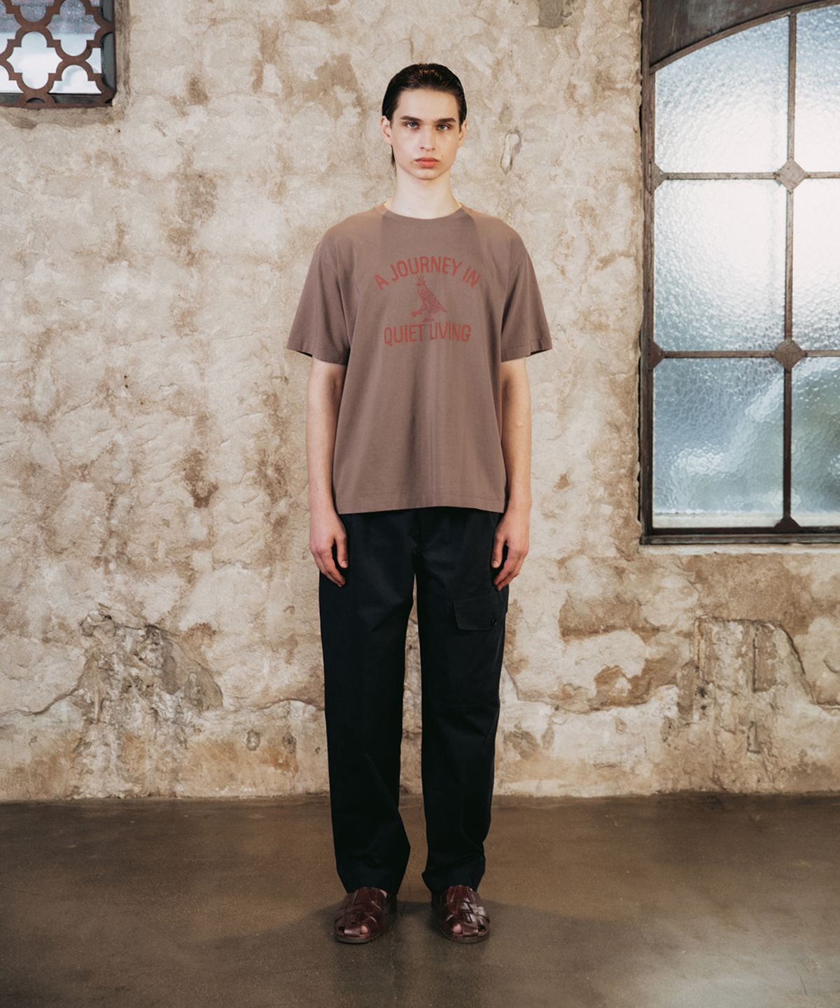 셔터(SHIRTER) WASHED JOURNEY T-SHIRT (BRICK)