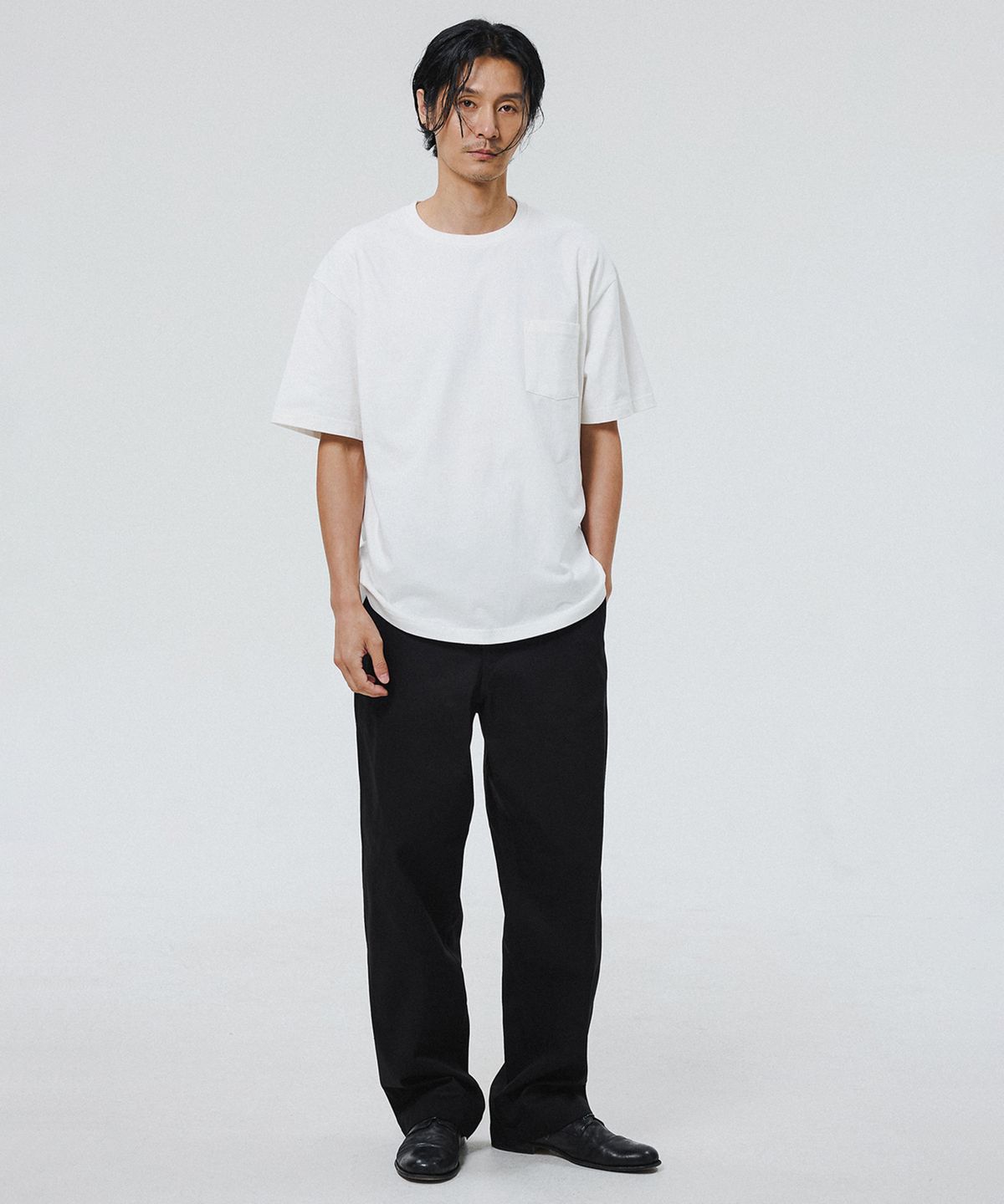셔터(SHIRTER) FINE COTTON OVERSIZE FIT T-SHIRT (WHITE)