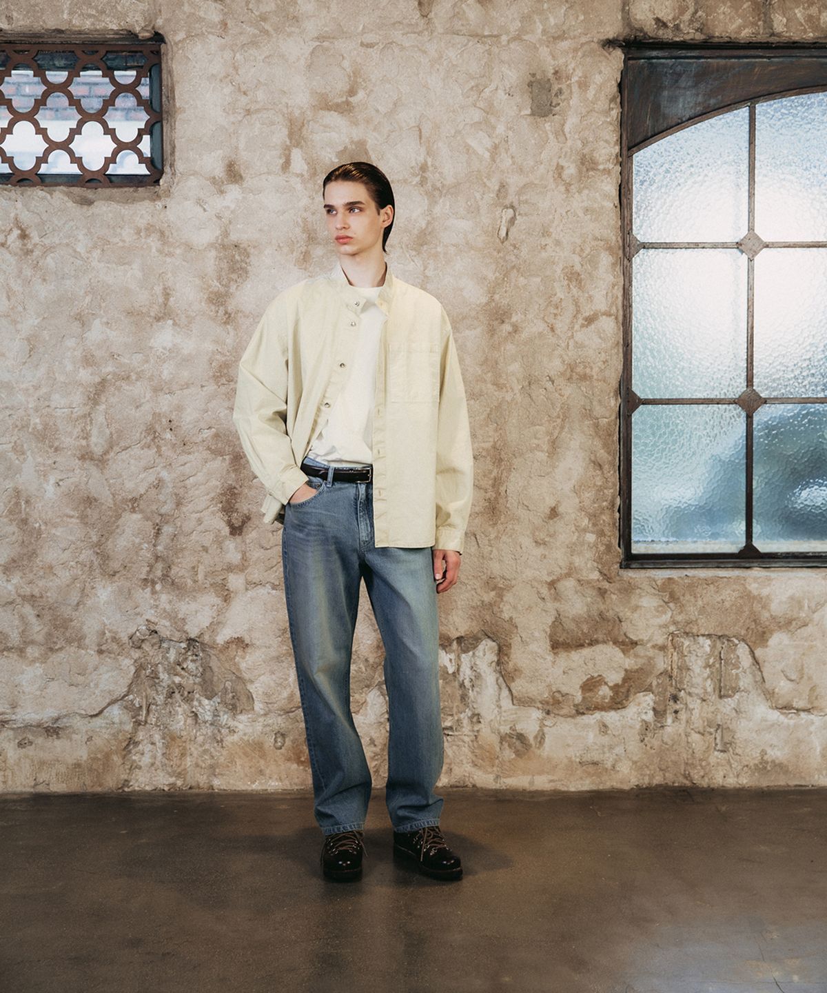 셔터(SHIRTER) 5P WIDE DENIM PANTS (FADED BLUE)
