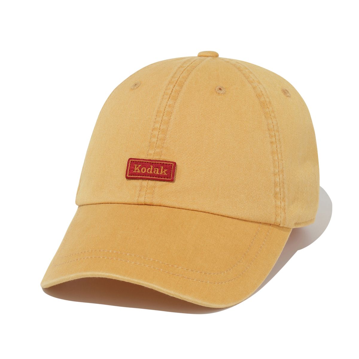 코닥(KODAK) 스몰 와펜 워싱 릴렉스핏 볼캡 YELLOW