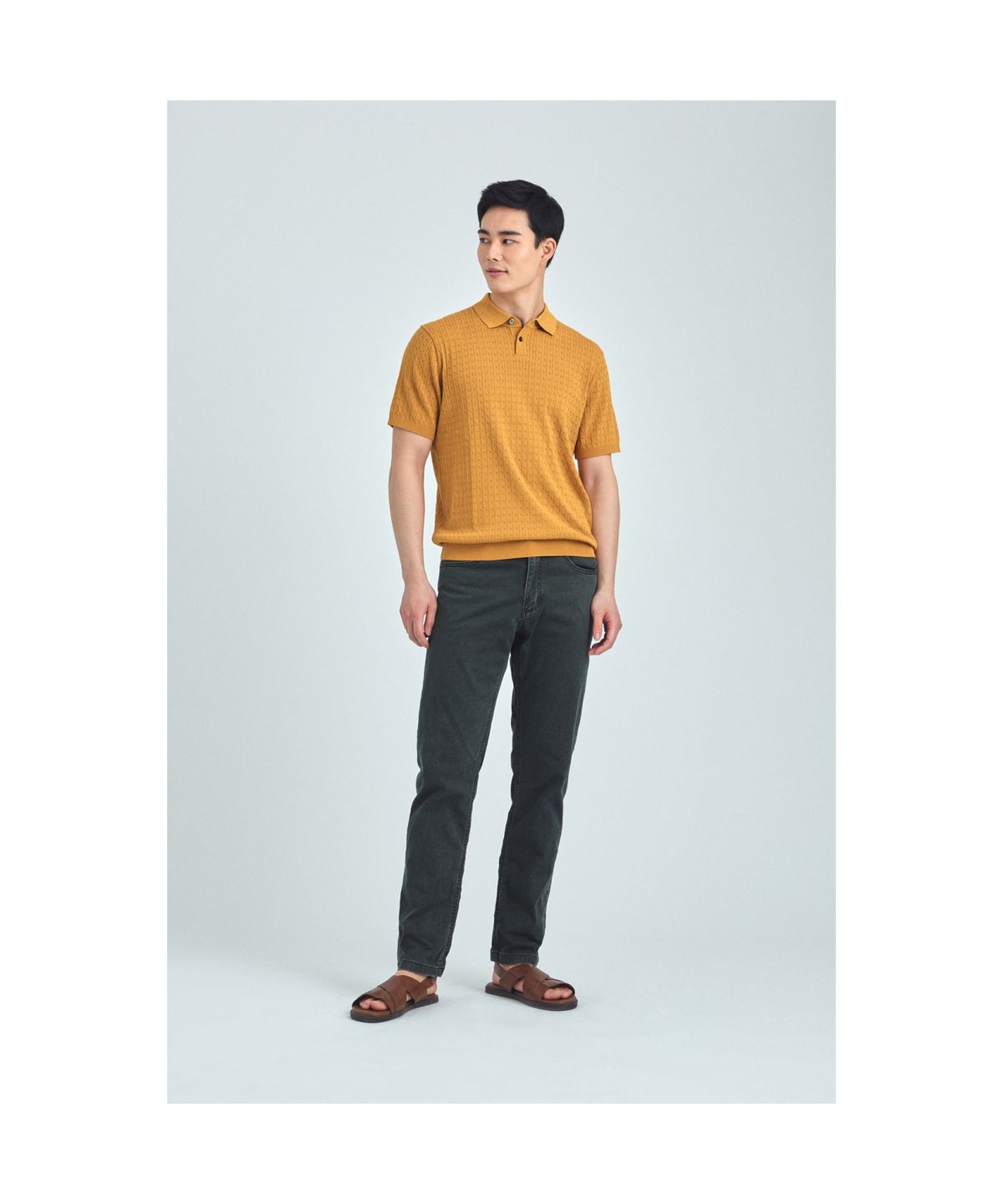 브렌우드(BRENTWOOD) [셀렉션] 스탠다드핏 피그먼트 워싱 컬러 데님 BRPDM25821KHX