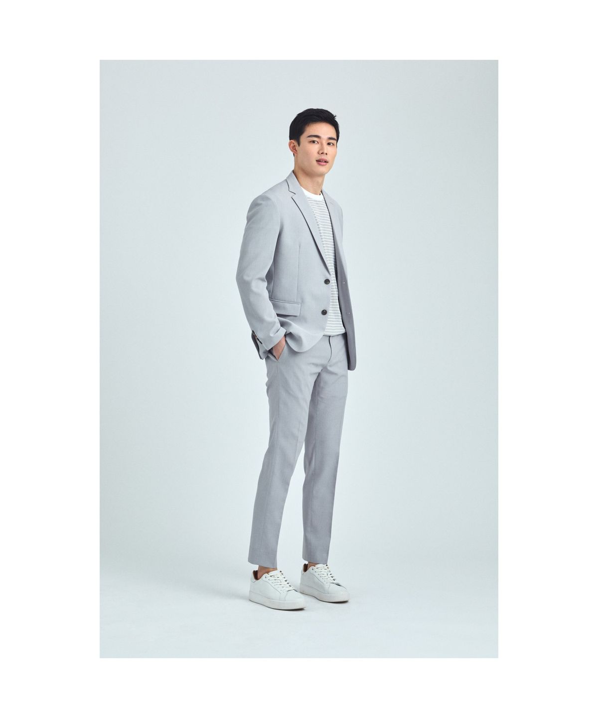 브렌우드(BRENTWOOD) [이지슈트] 워셔블 솔리드 셋업 팬츠 BRPNM25413GYL