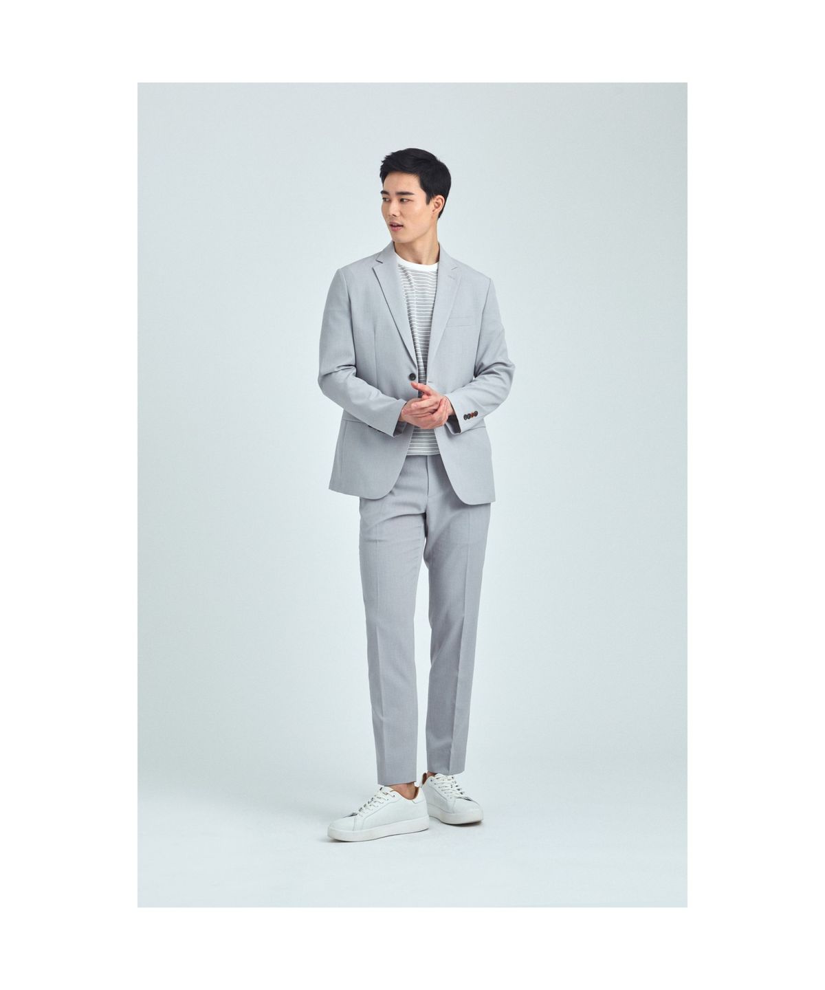 브렌우드(BRENTWOOD) [이지슈트] 워셔블 솔리드 셋업 팬츠 BRPNM25413GYL