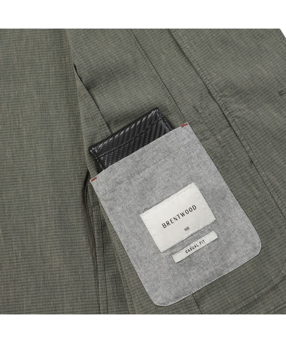 브렌우드(BRENTWOOD) 스트라이프 린넨 혼방 자켓 BRJCM25631KHX