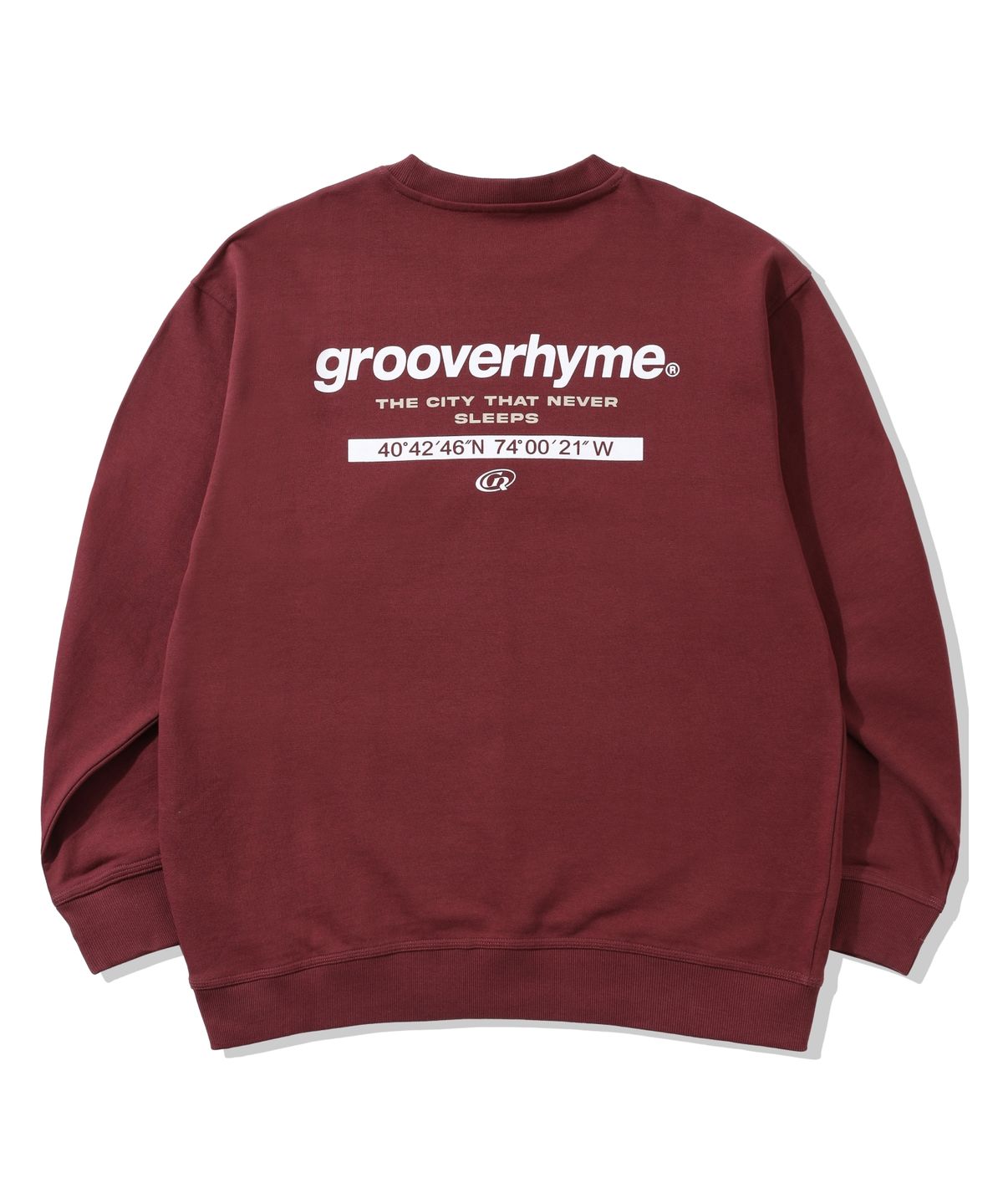 그루브라임(GROOVE RHYME) 남) C100 3단쭈리 NEW 로케이션 맨투맨 (세미오버핏)(25년)(11COLOR) [LRARCTM111P]