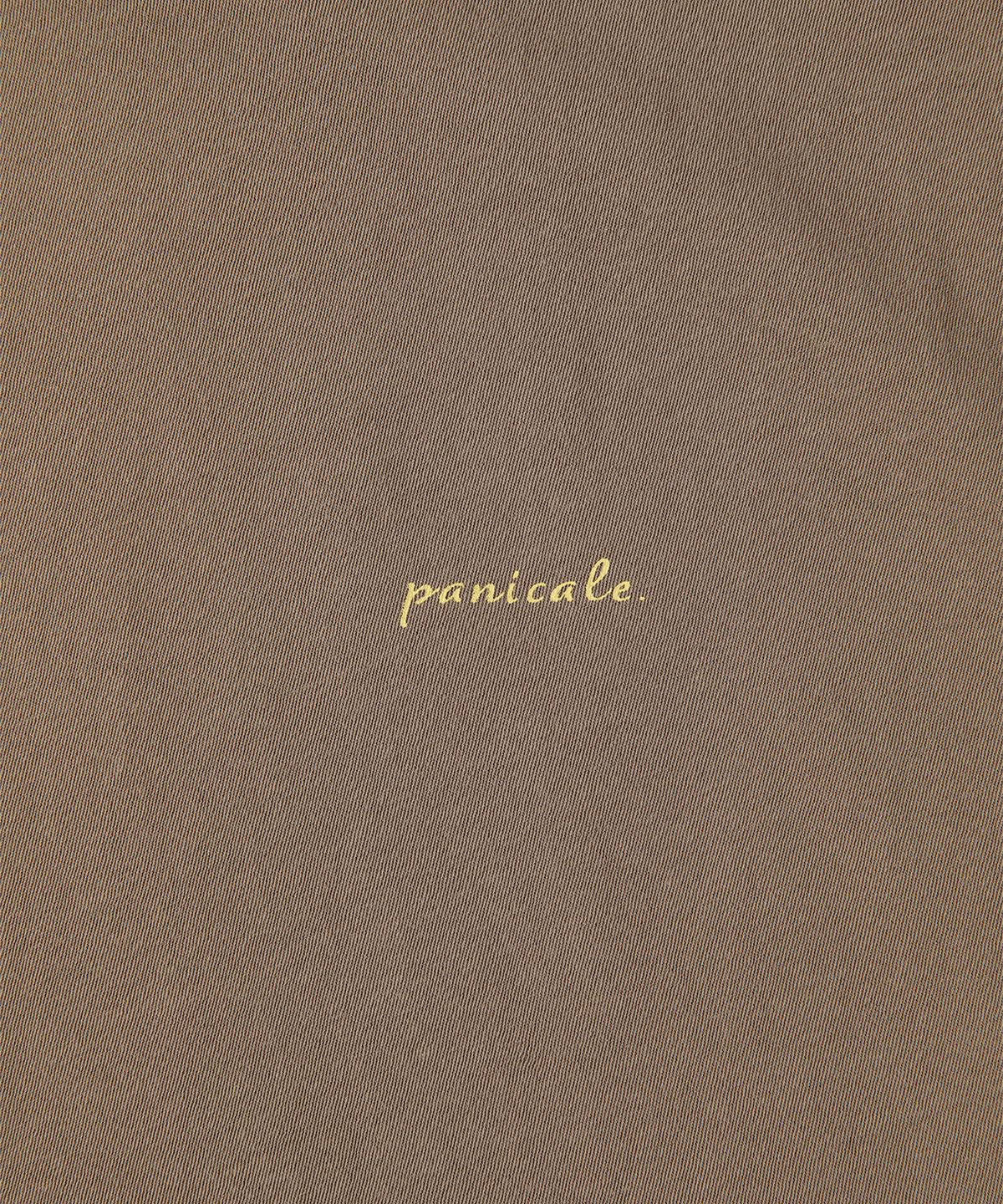 빠니깔레(PANICALE) 다크베이지 빈티지 워싱 로고 티셔츠