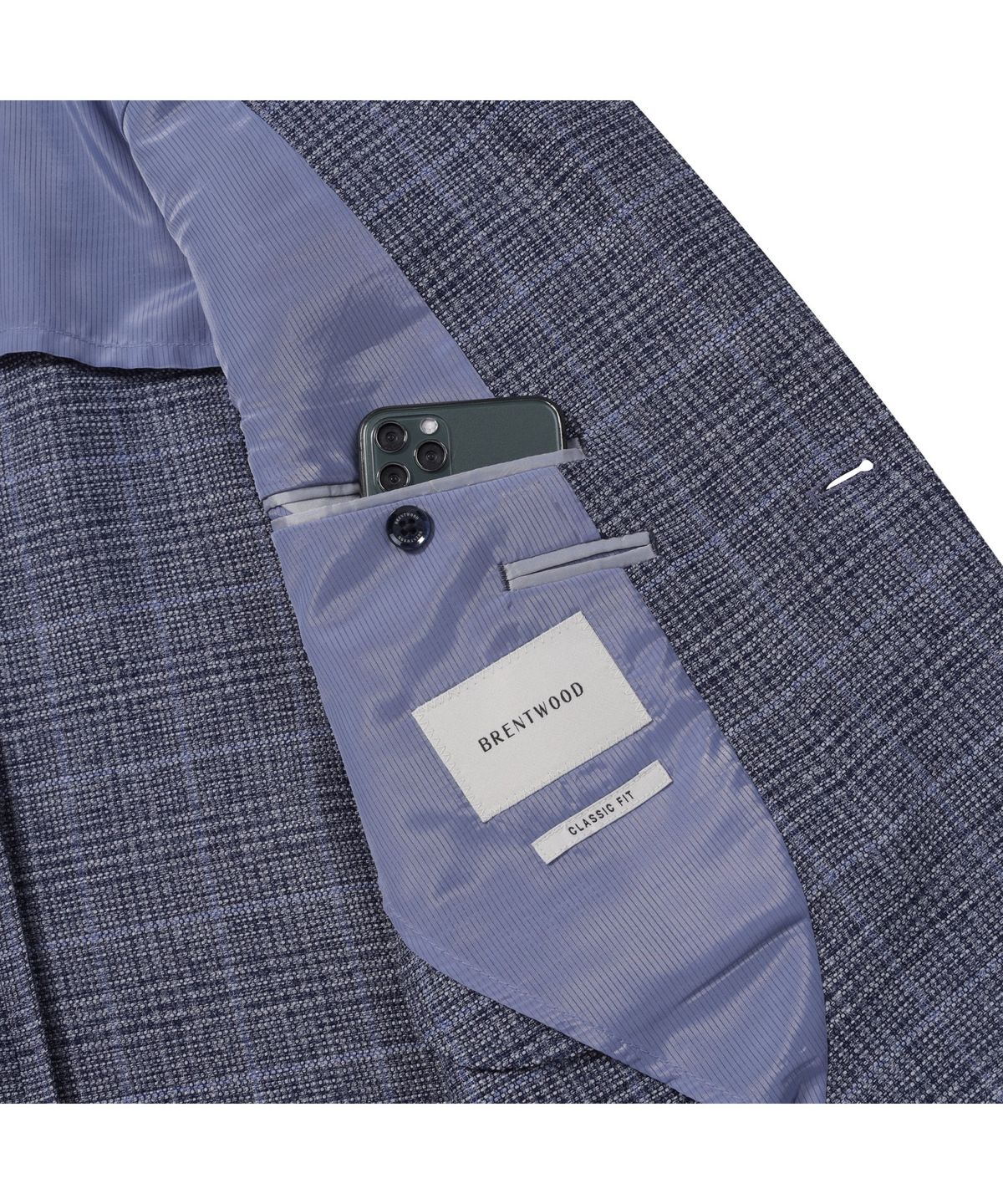 브렌우드(BRENTWOOD) 글렌체크 조직 경량 자켓 BRJBM25421BUX