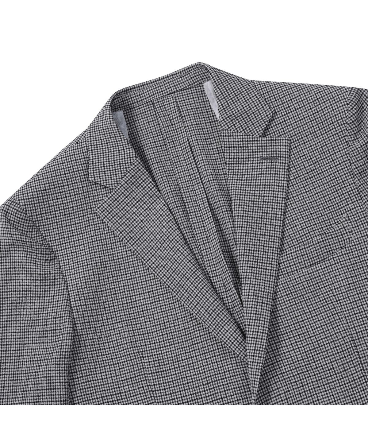 브렌우드(BRENTWOOD) 미니멀 체크 자켓 BRJBM25431GYX