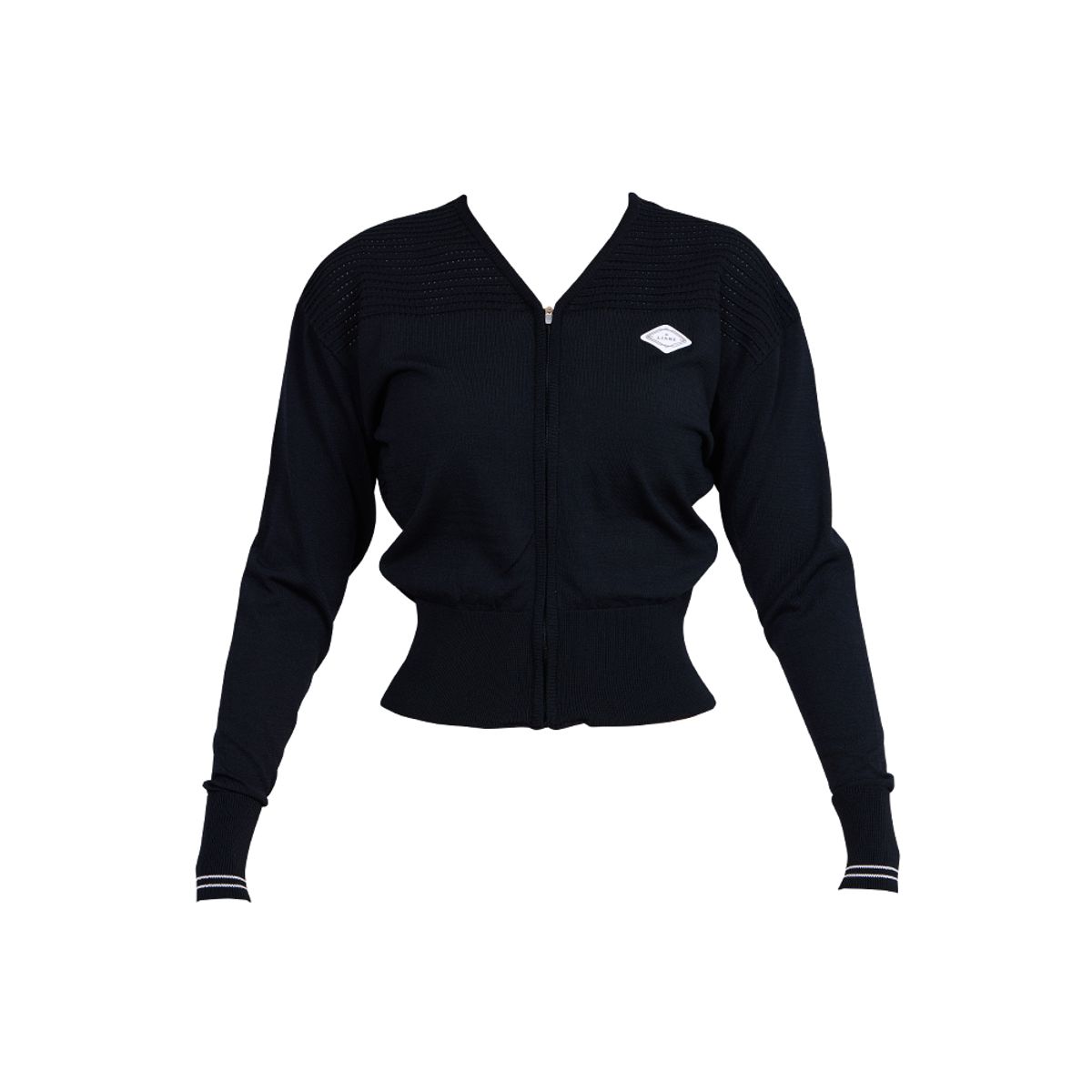 제이제인(J.JANE) 썸머 브이넥 펀칭 가디건 (Black)
