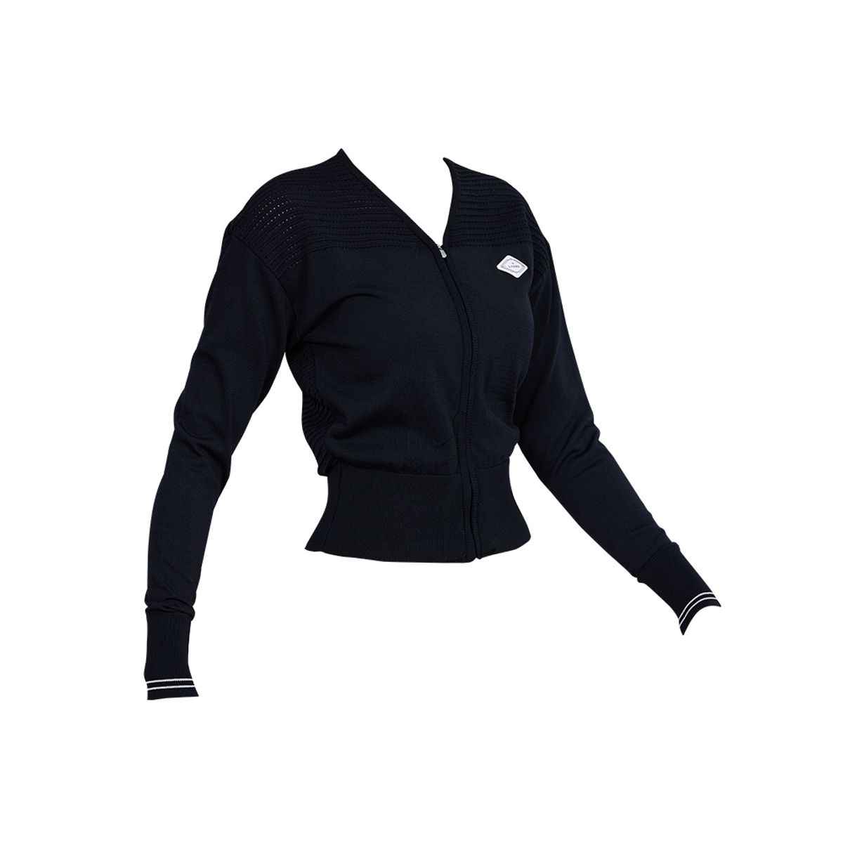 제이제인(J.JANE) 썸머 브이넥 펀칭 가디건 (Black)