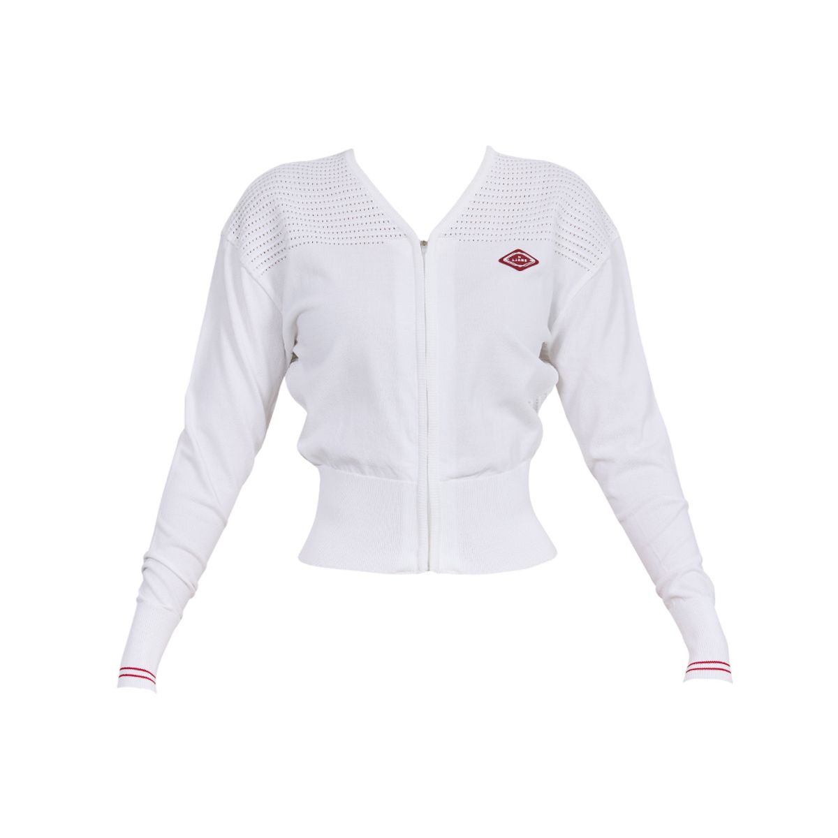 제이제인(J.JANE) 썸머 브이넥 펀칭 가디건 (White)