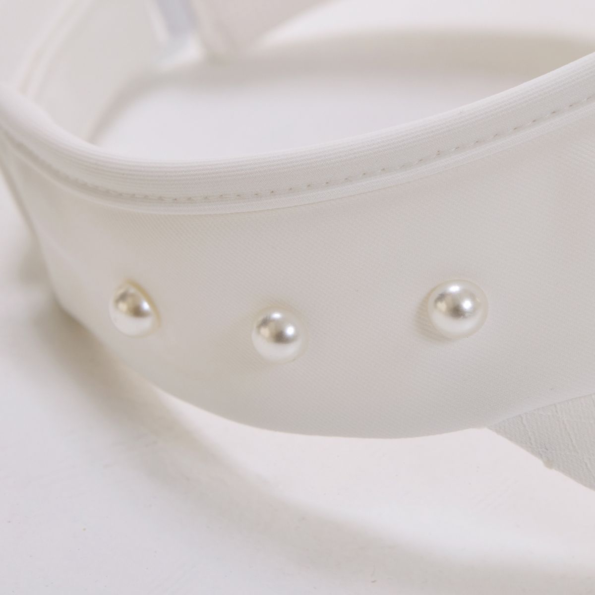 제이제인(J.JANE) 레이스 진주 리본 썬캡 (White)