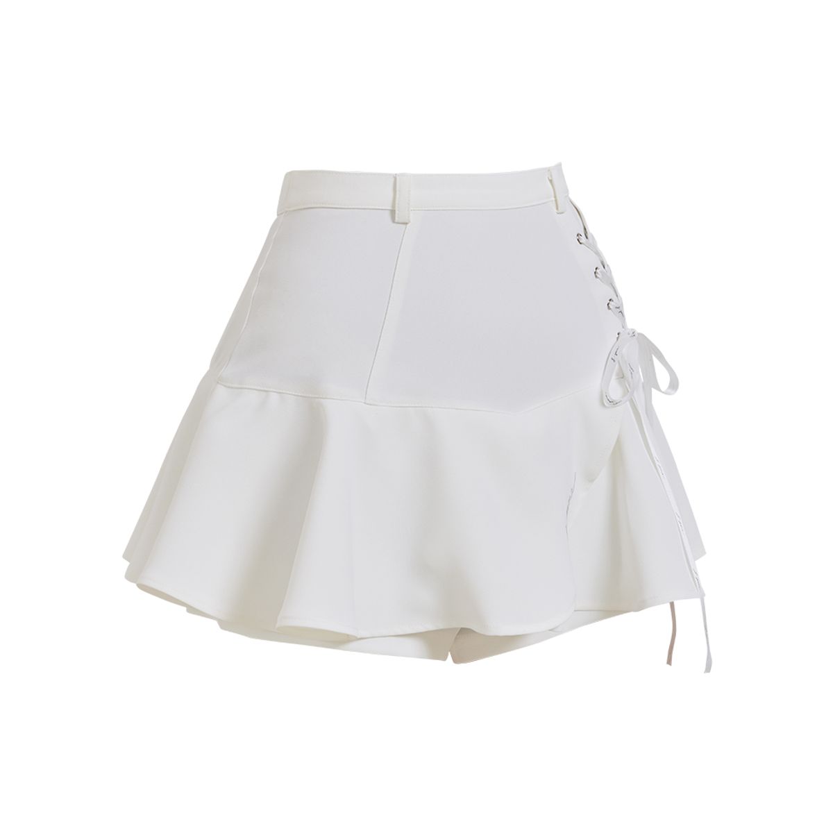 제이제인(J.JANE) 레이스업 플라워 큐롯 팬츠 (White)
