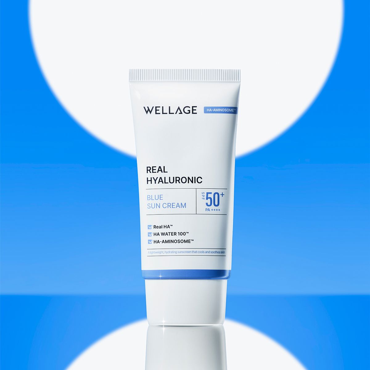 웰라쥬(WELLAGE) 리얼 히알루로닉 블루 선크림 50ml SPF50+/PA++++