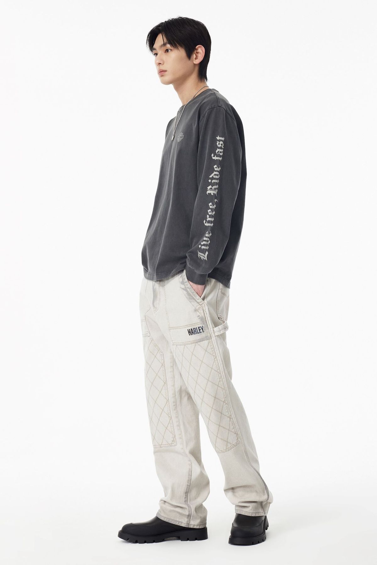 할리데이비슨 컬렉션스®(HARLEY-DAVIDSON COLLECTIONS®) [셋업] 바이커 데님 팬츠 HH15121251