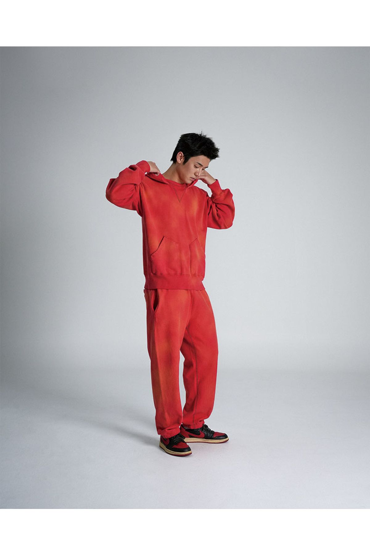 서지웨어(SURGE WEAR) V 거셋 애프터 후디 - 레드