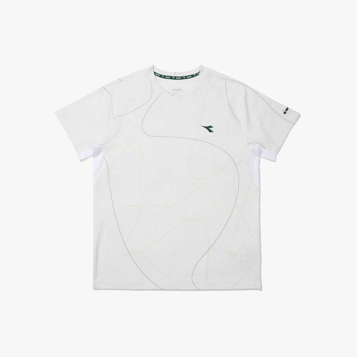 디아도라(diadora) 테니스 퍼포먼스 컨투어 반팔 티셔츠 PTN WHITE