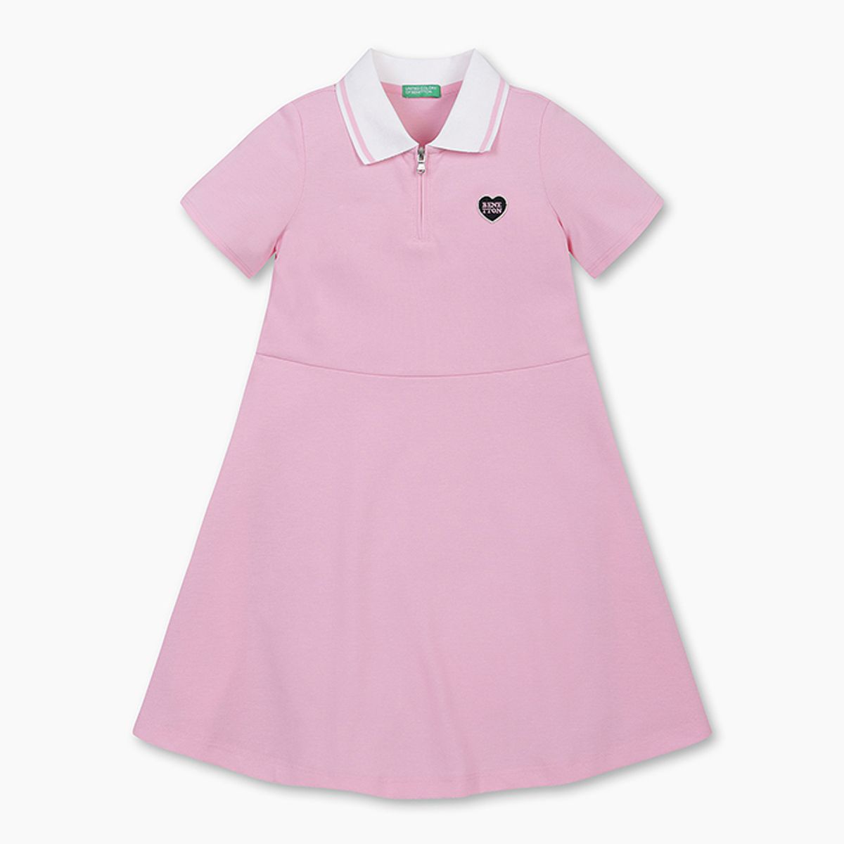 베네통키즈(BENETTONKIDS) 집업 피케 원피스_QAOP18531LP