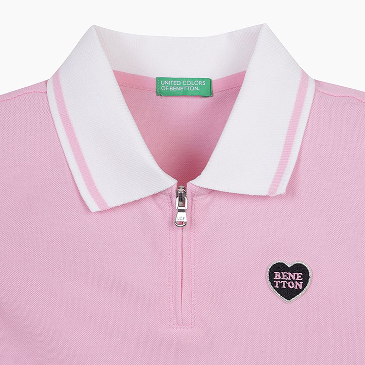 베네통키즈(BENETTONKIDS) 집업 피케 원피스_QAOP18531LP