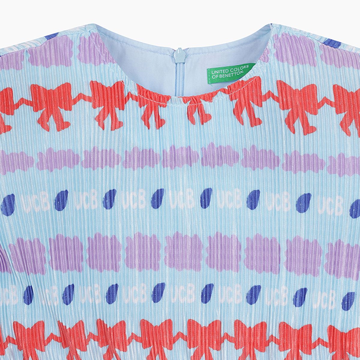 베네통키즈(BENETTONKIDS) 보드레 플리츠 원피스_QAOP19531BL