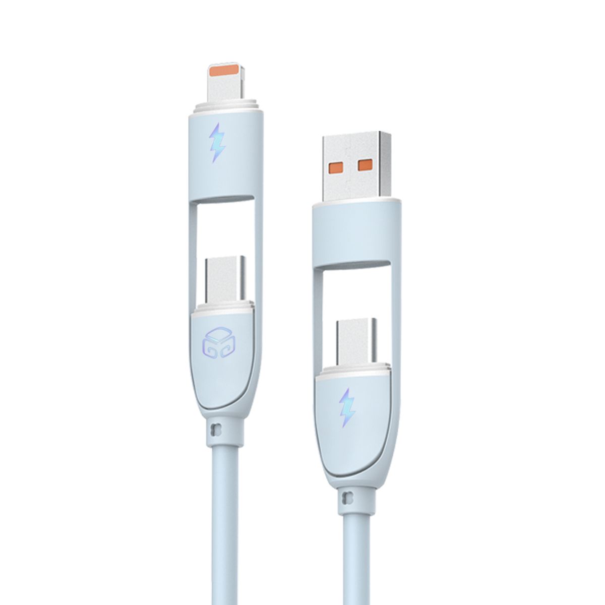 디지지(DEGEEGEE) 크래용 PD 60W 4in1 LED 멀티 초고속 충전케이블