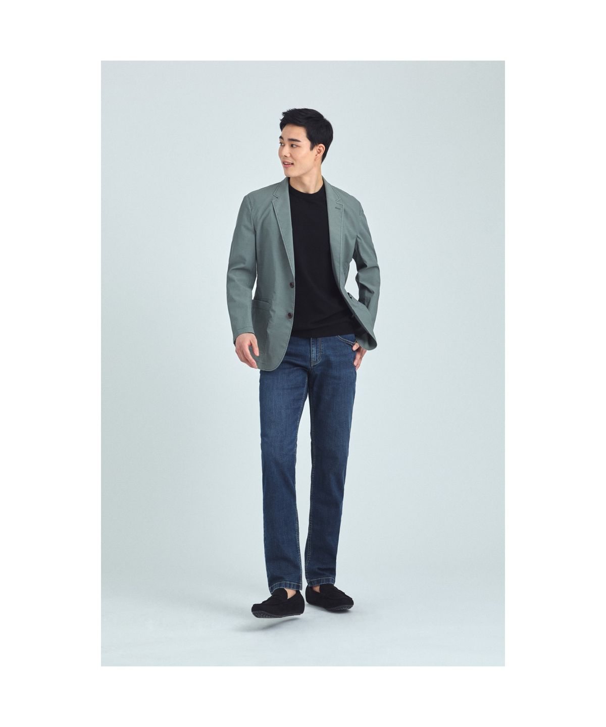브렌우드(BRENTWOOD) 솔리드 피그먼트 워싱 자켓 BRJCM25521GYX