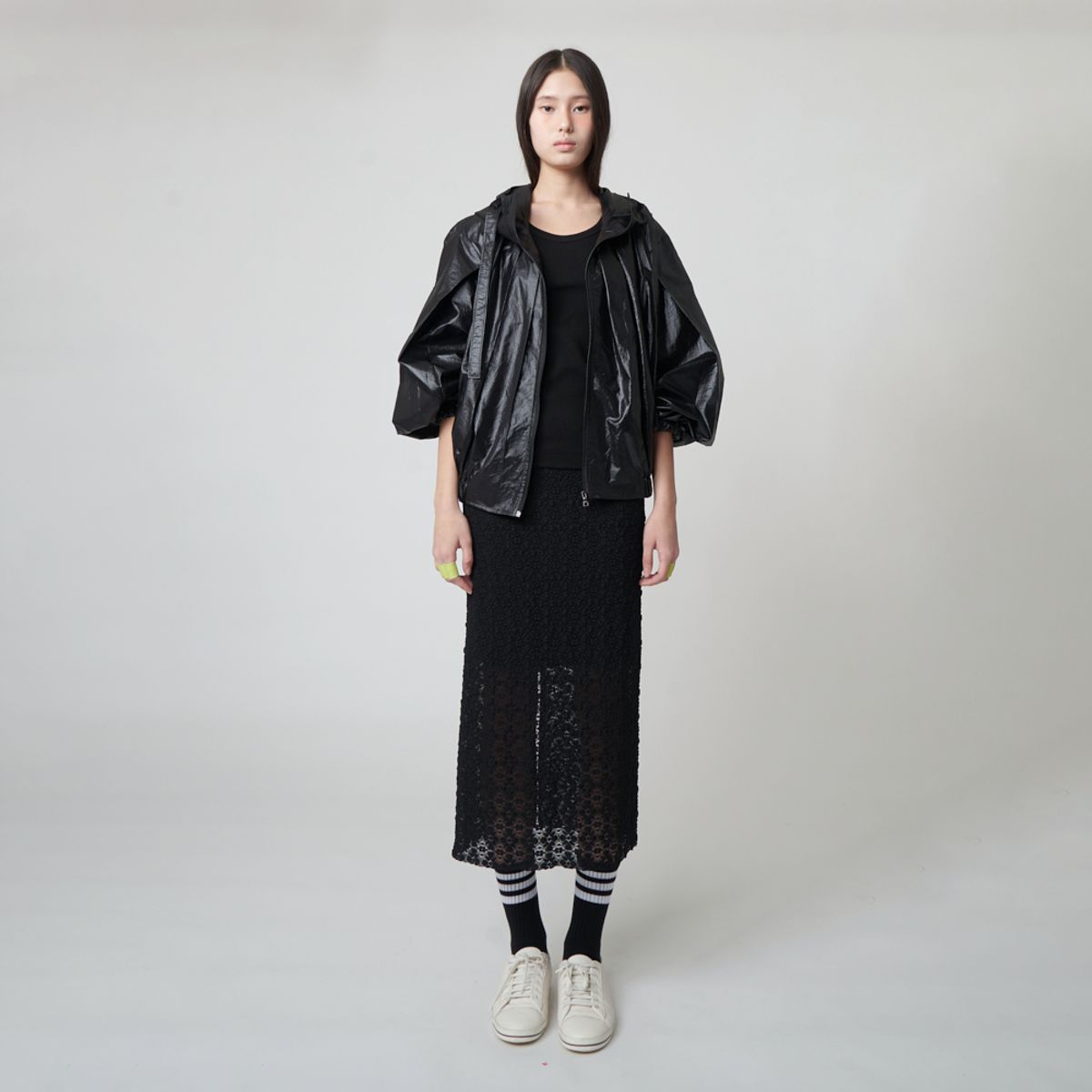 애스플래폼(ATHPLATFORM) AW51SK01 디태처블 플랩벨트 스커트_블랙