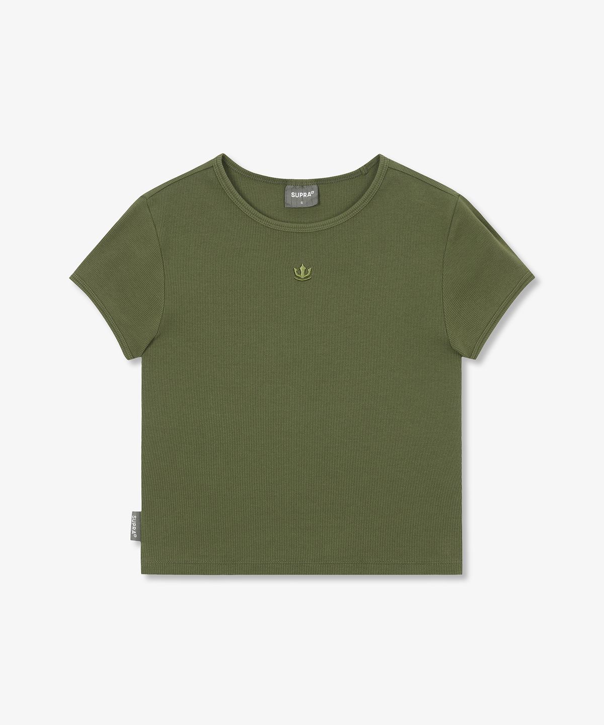 수프라(SUPRA) 여성 워싱 골지 티셔츠(KHAKI)