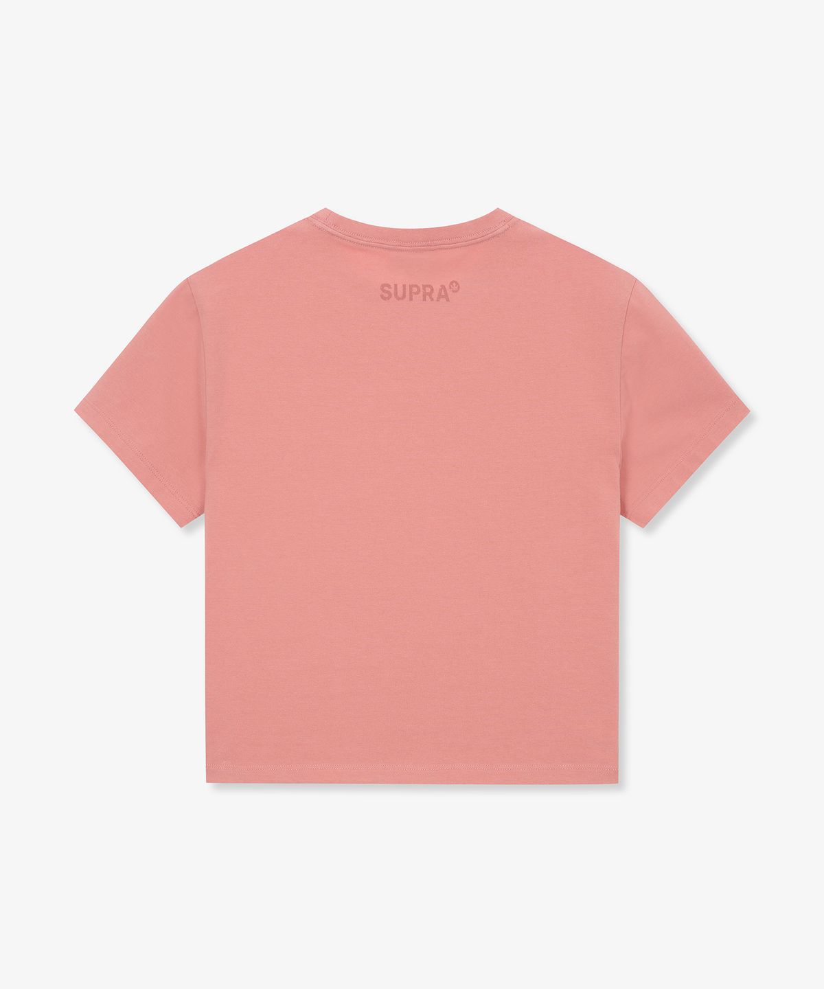 수프라(SUPRA) 여성 서클 크라운 워싱 크롭 티셔츠(PINK)