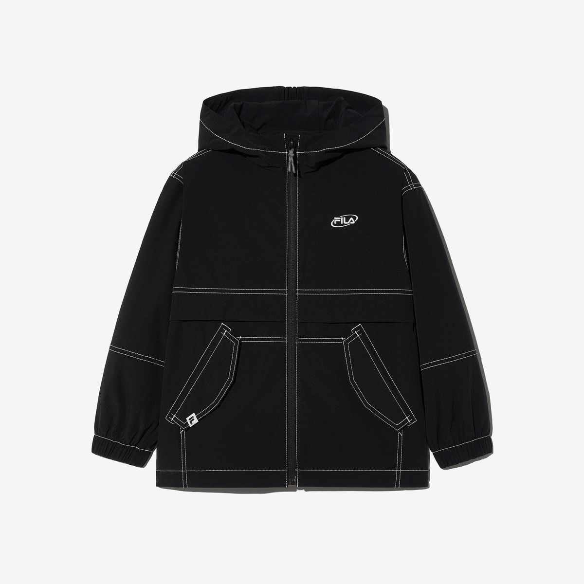 휠라 키즈(FILA KIDS) 스티치 매쉬 안감 바람막이