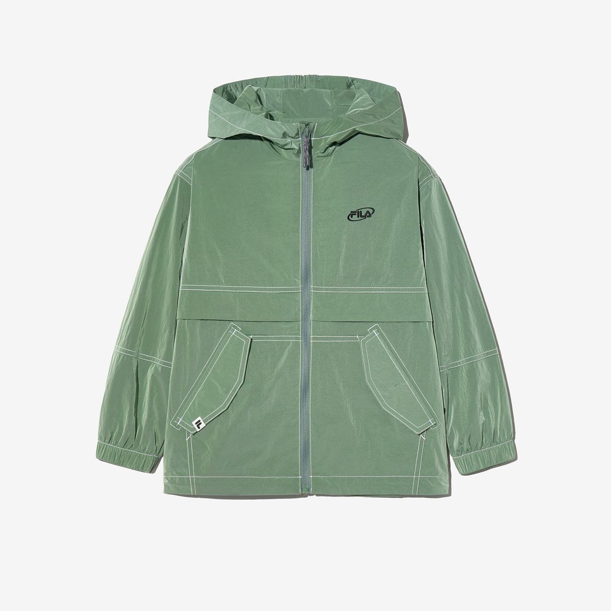 휠라 키즈(FILA KIDS) 스티치 매쉬 안감 바람막이