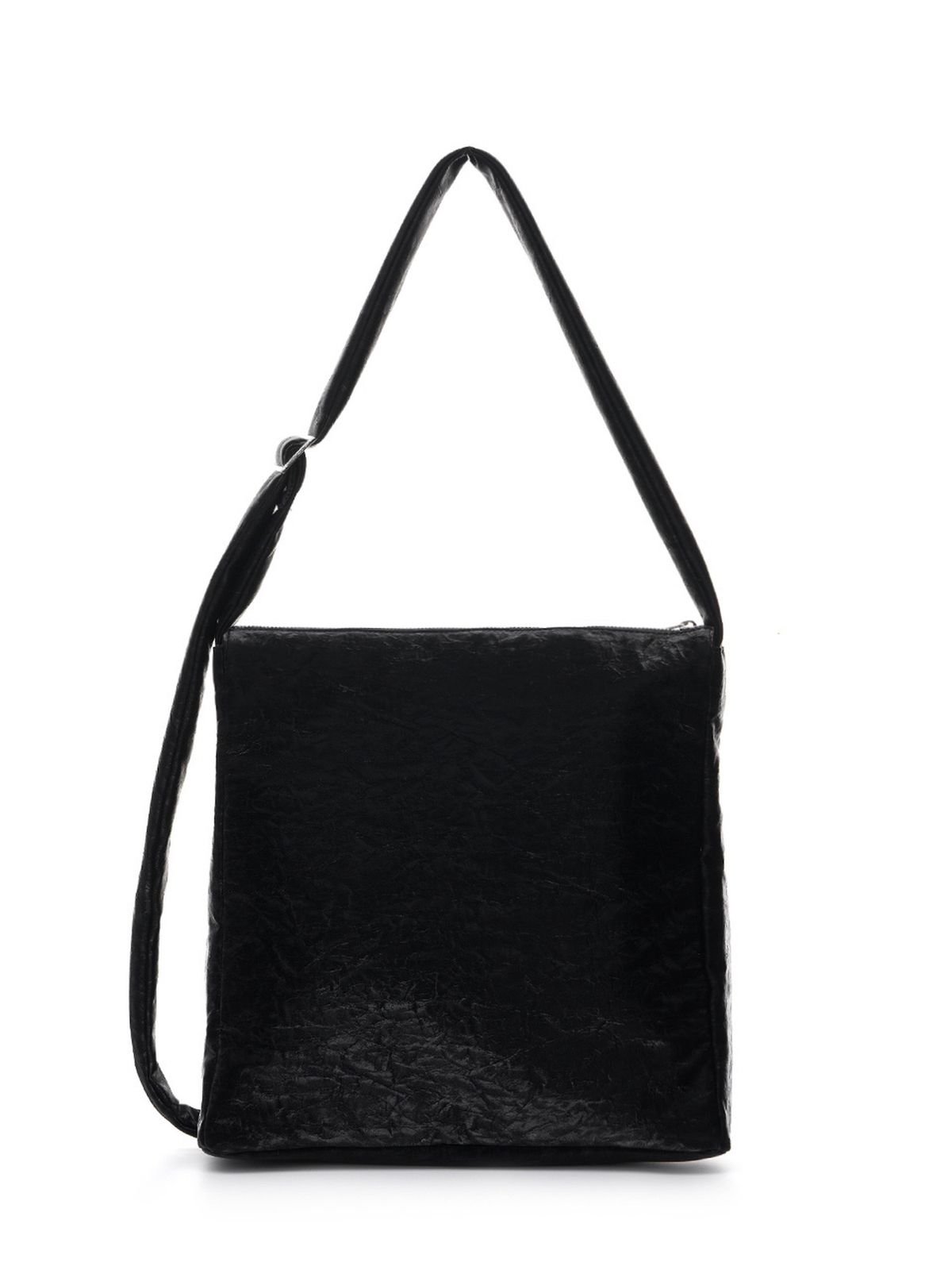 닉앤니콜(NICK&NICOLE) CRYSTAL CRACK LEATHER BIG SQUARE BAG_BLACK