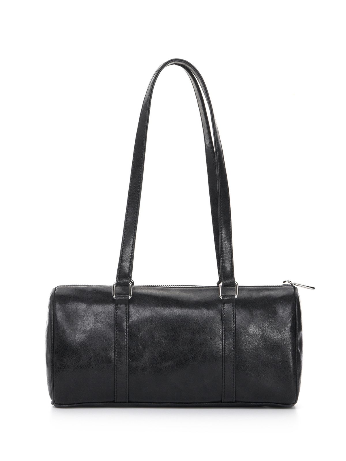 닉앤니콜(NICK&NICOLE) VINTAGE LEATHER CRYSTAL BOSTON BAG_CHARCOAL