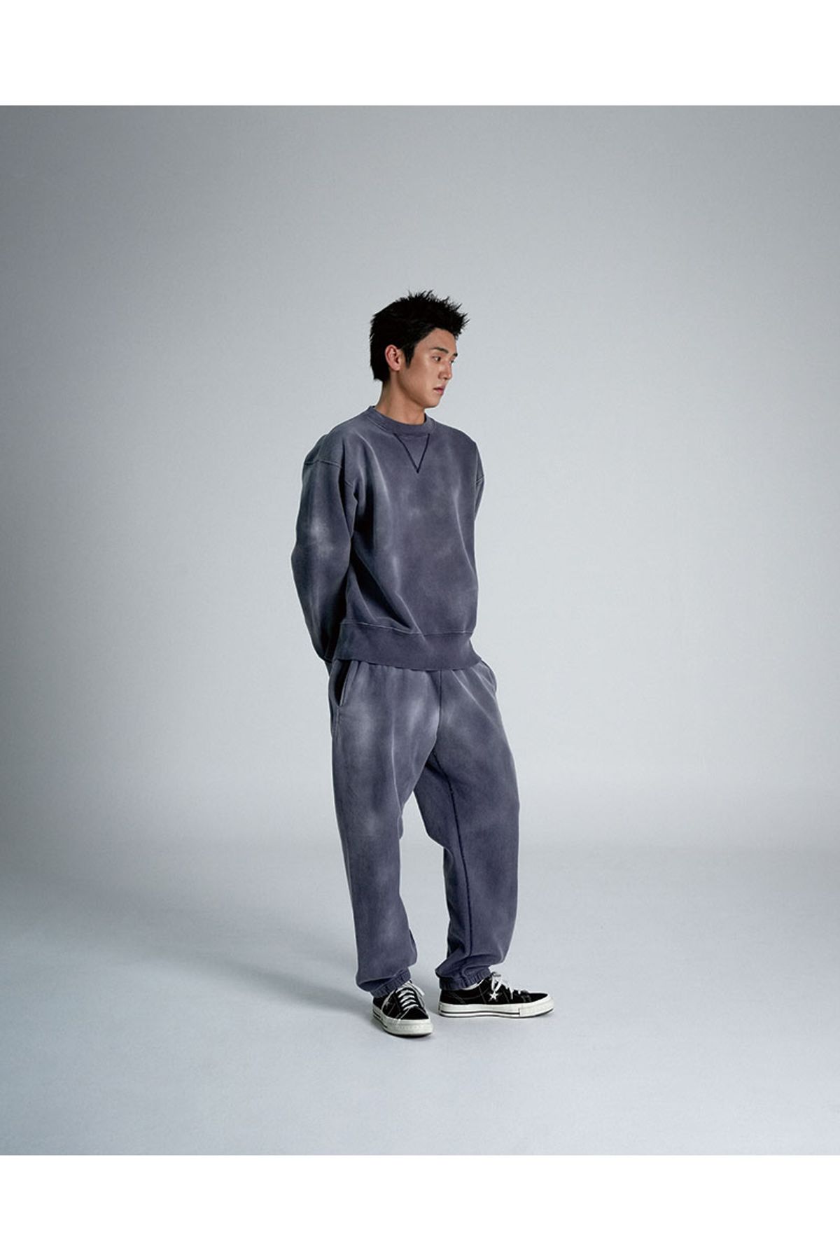 서지웨어(SURGE WEAR) V 거셋 스웻 셔츠 - 네이비