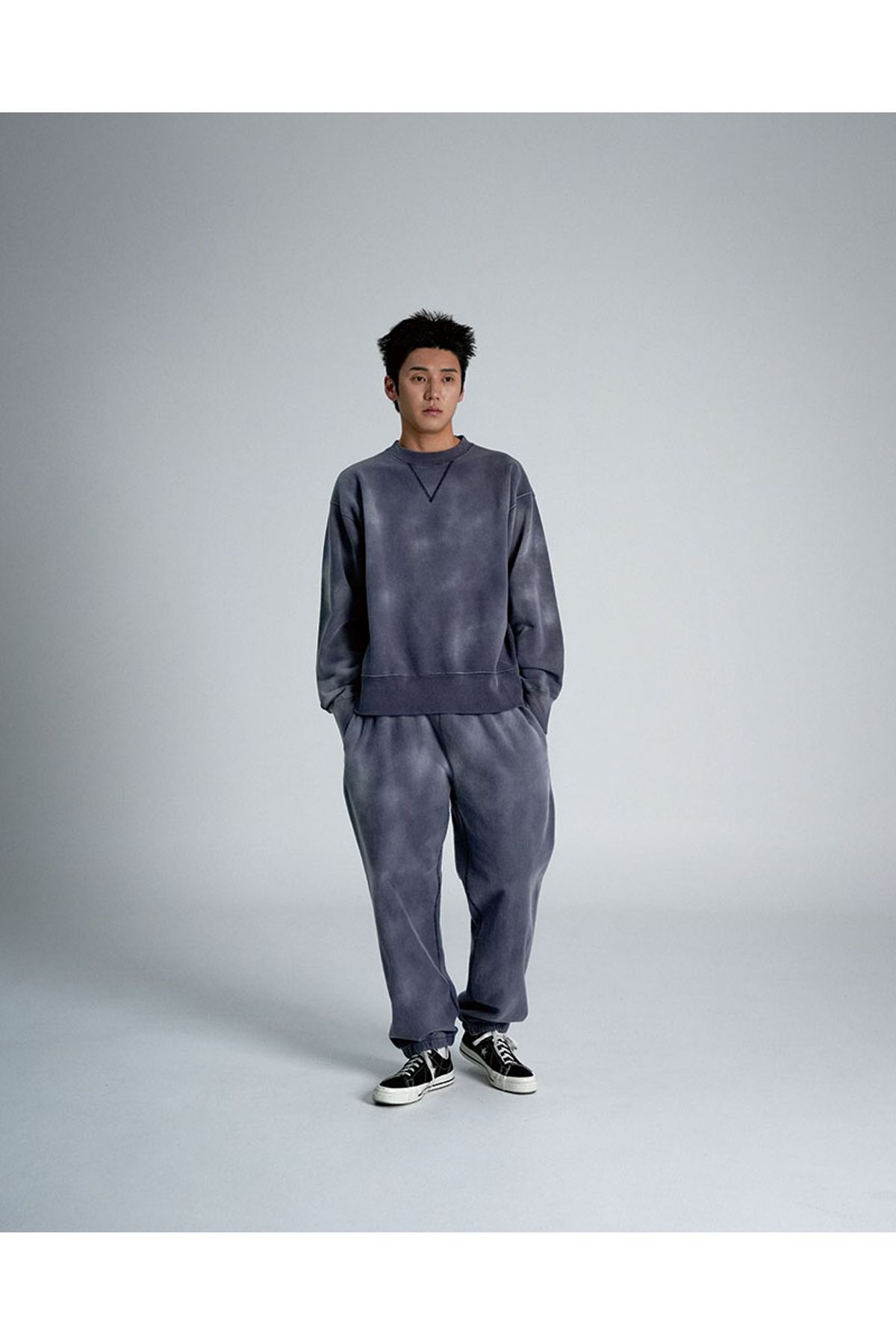 서지웨어(SURGE WEAR) V 거셋 스웻 셔츠 - 네이비
