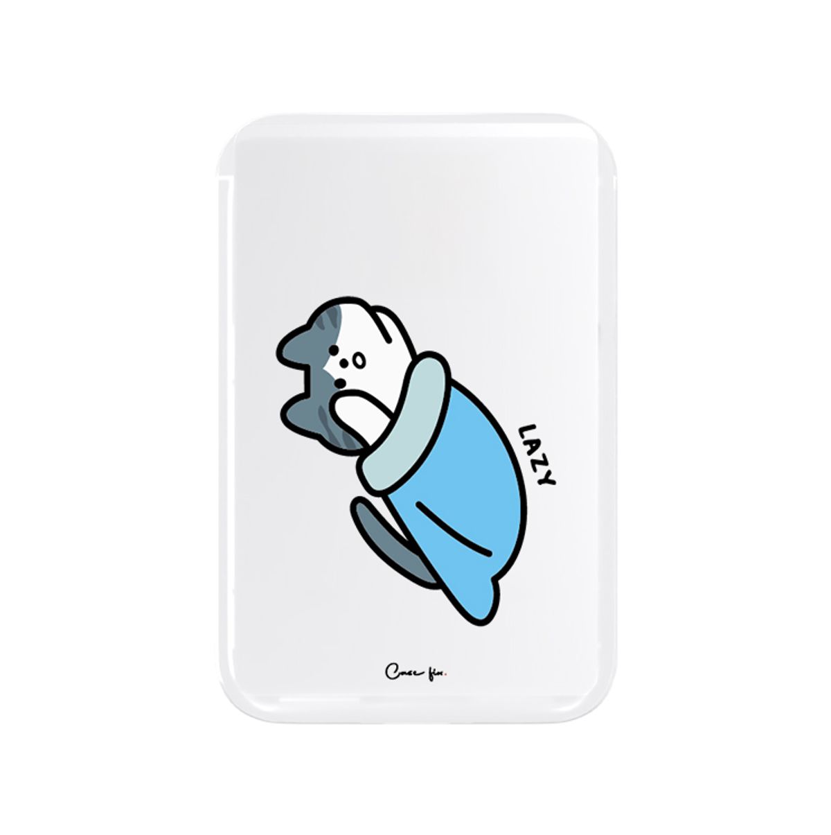 케이스픽스(CASEFIX) 세상을구하는고양이 투명 맥세이프 슬라이드 카드지갑